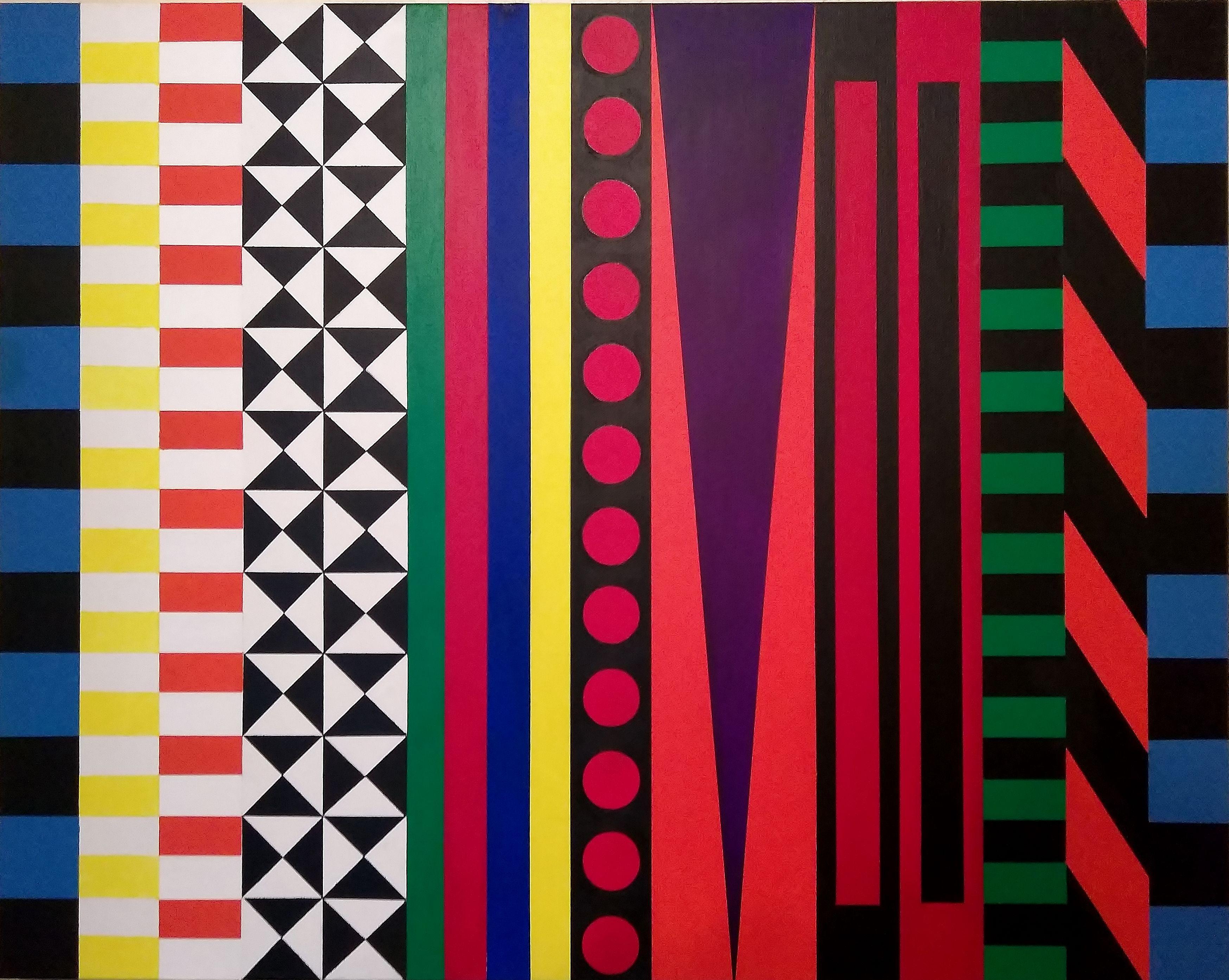 Juan Jose Hoyos Quiles Abstract Painting - SeÃ±ales Numero Tres (Signals Number Three) 2017, Painting, Acrylic on Canvas