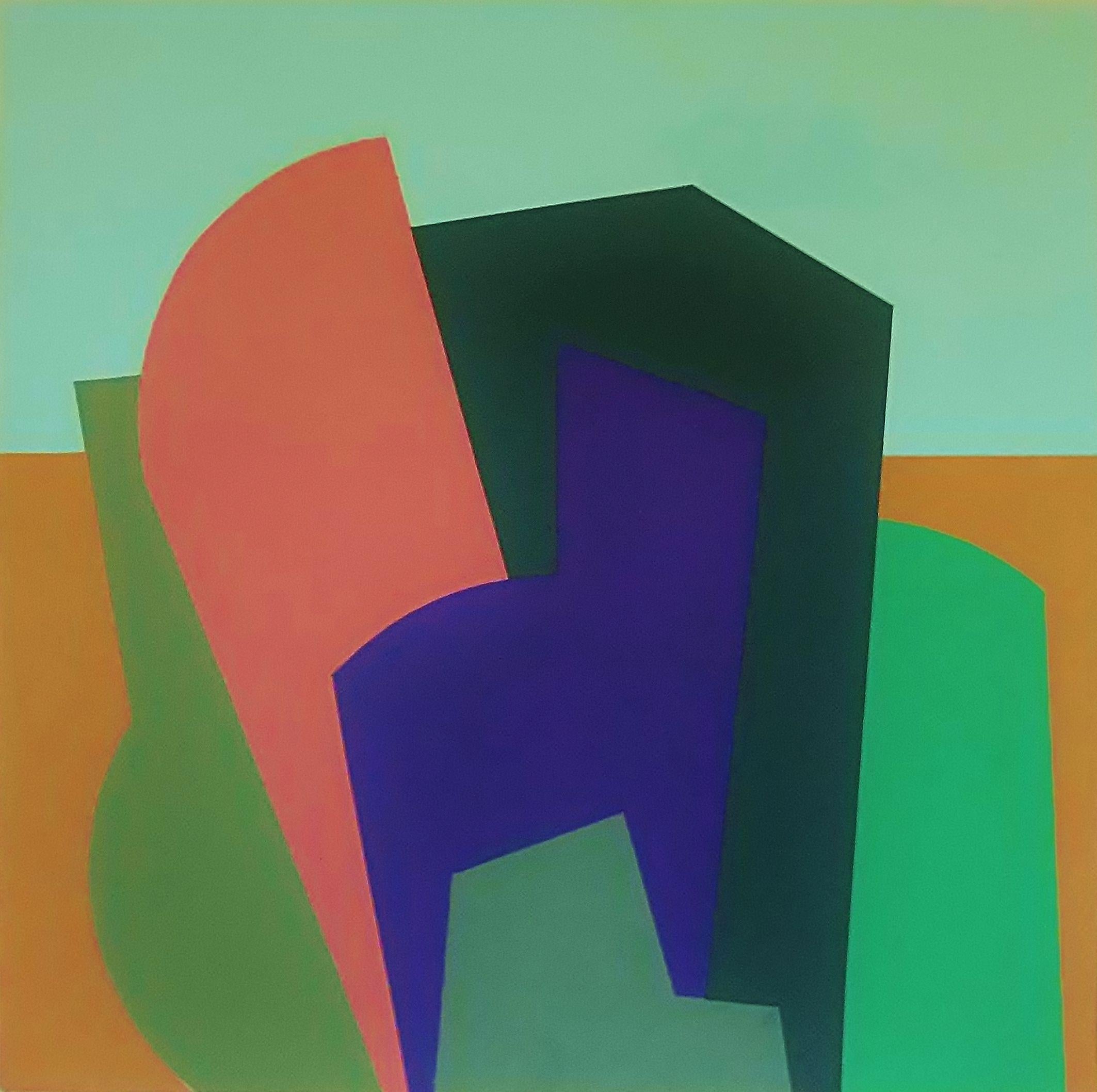 Abstracción tectónica, 2018, Pintura, Acrílico sobre papel - Painting de Juan Jose Hoyos Quiles