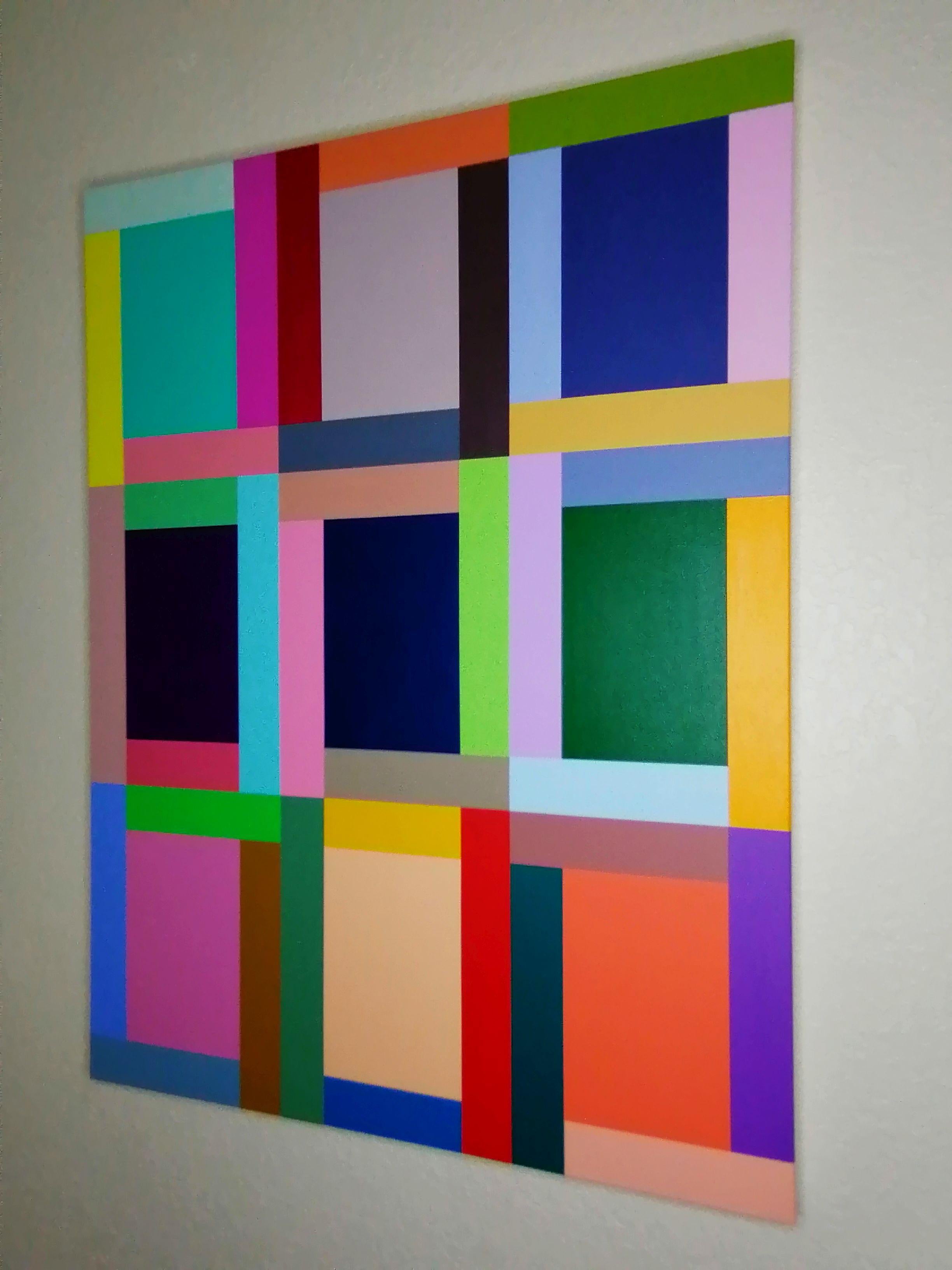 Ventanas (45 Colores) - Windows (45 Colors), Painting, Acrylic on Canvas For Sale 1
