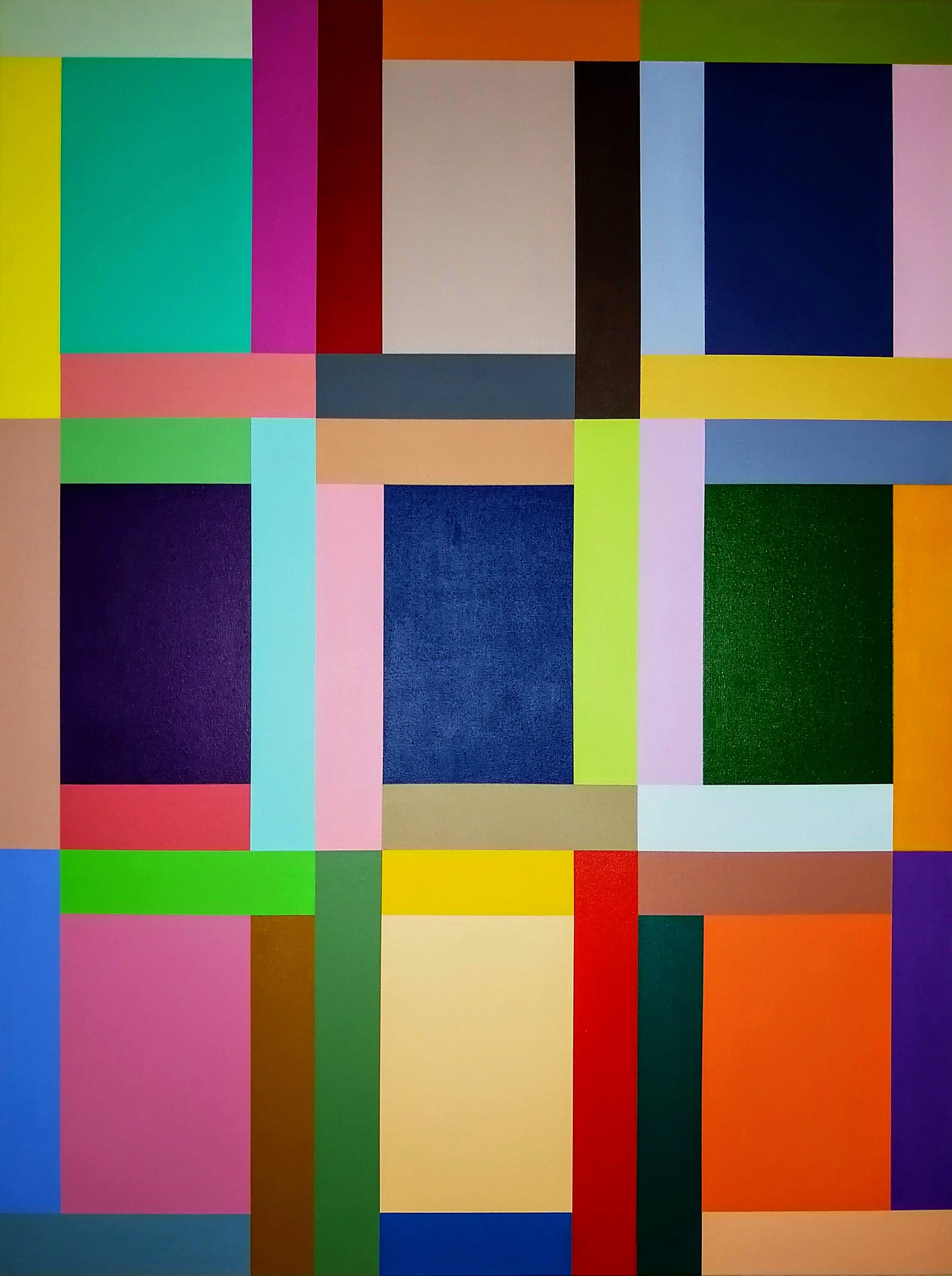 Ventanas (45 Colores) - Finestre (45 Colori), Pittura, Acrilico su tela - Painting di Juan Jose Hoyos Quiles