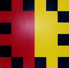 Who's Afraid of Red, Yellow and Blue II, peinture, acrylique sur panneau de bois
