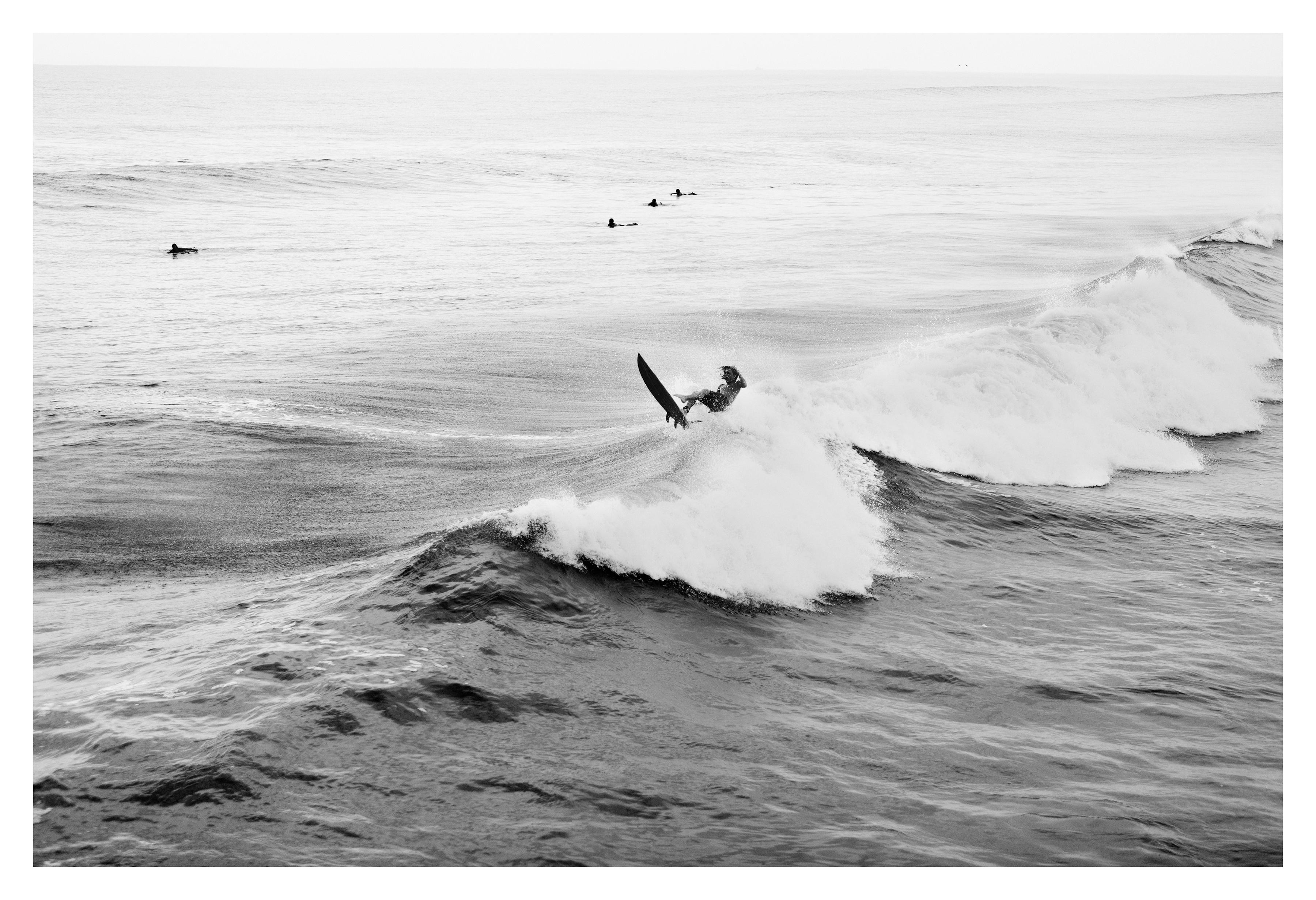 Juan Lamarca Abstract Photograph - Fallen Angel, - Surf Photography B&W limited edition Print, Signed Archival 2016