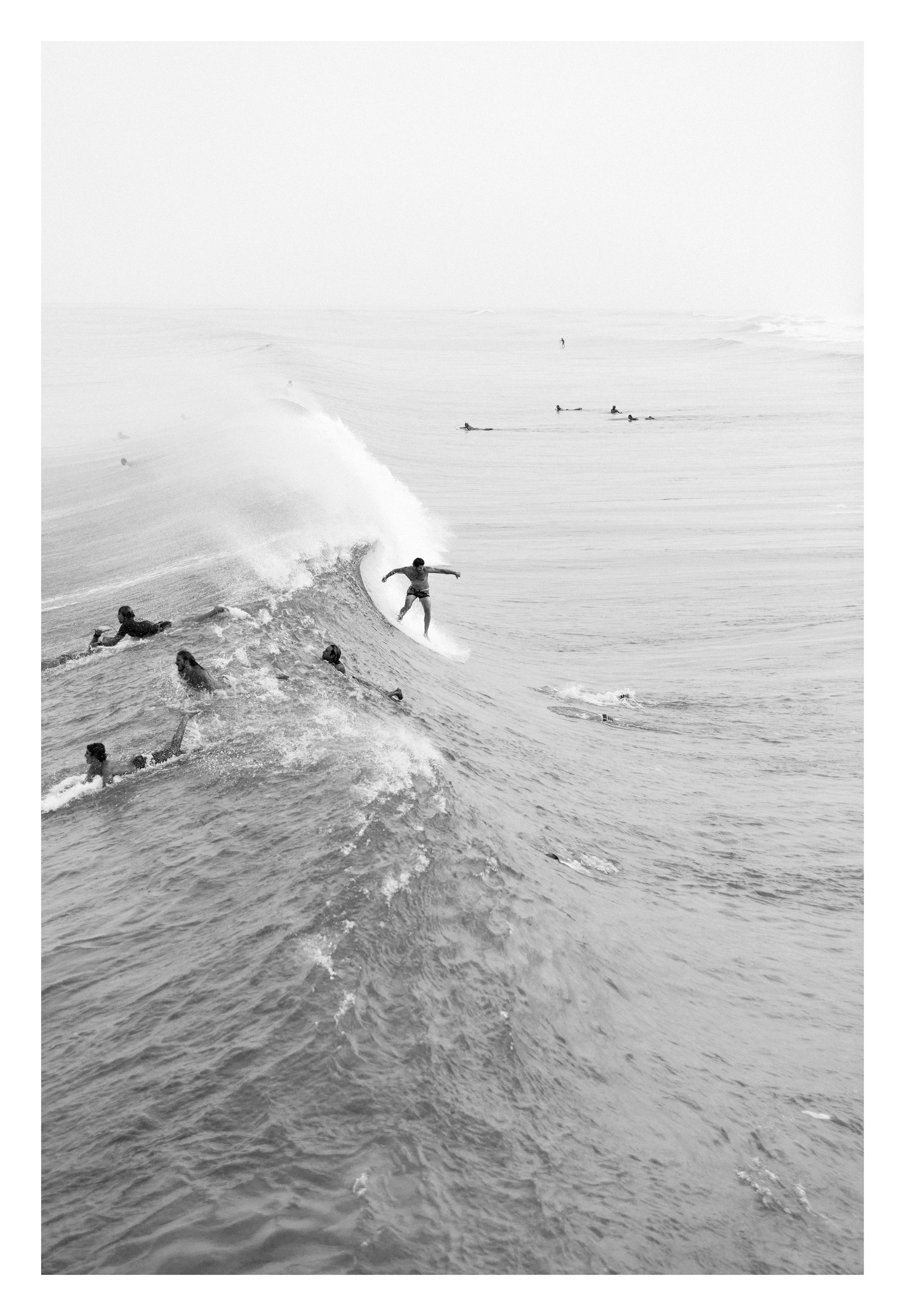 Juan Lamarca Black and White Photograph - The Drop - Surf Photography B&W limited edition Print, Signed Archival 2016