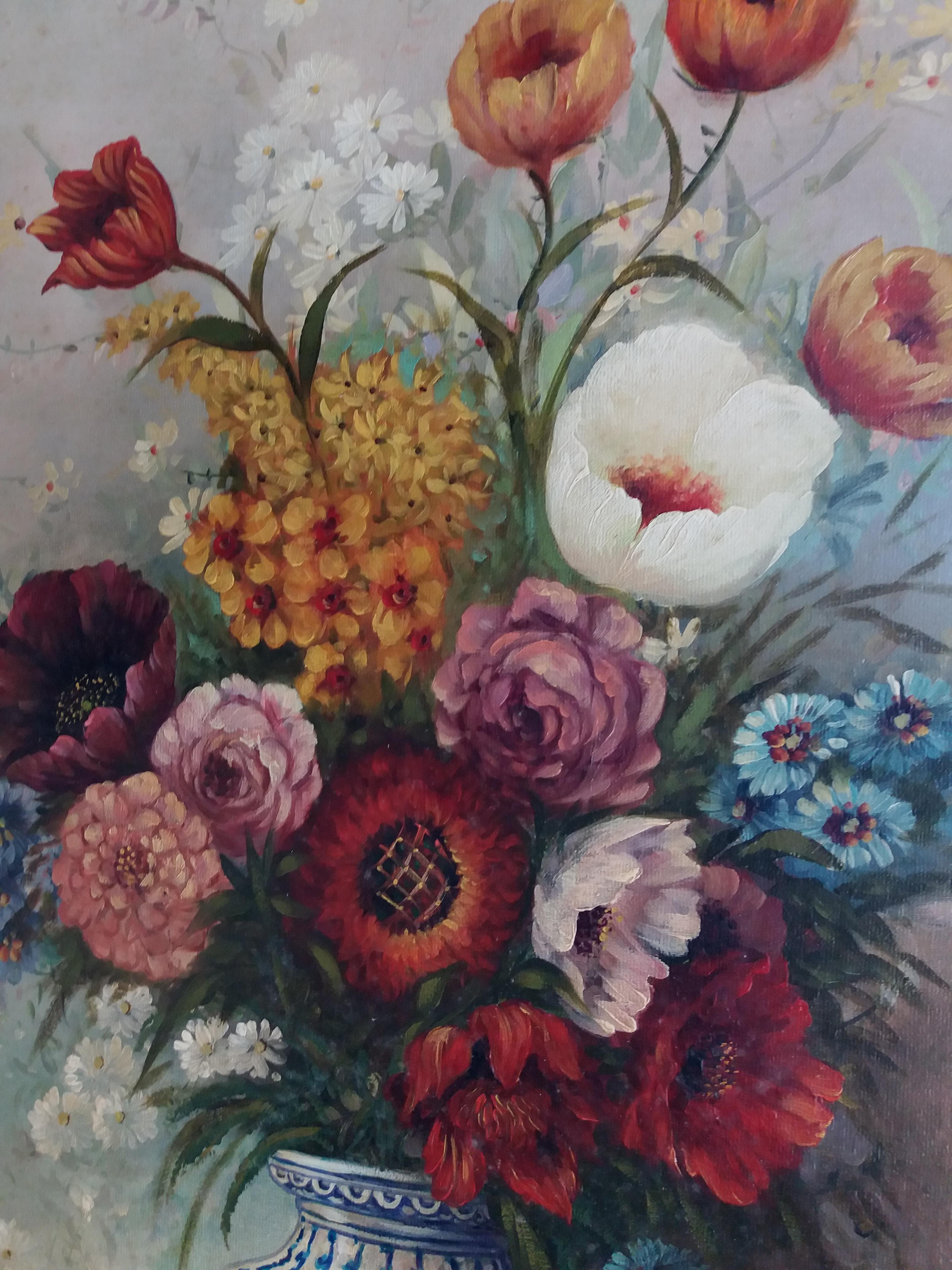 LARA   Original-Öl-Leinwand-Stillleben-Gemälde im Angebot 3