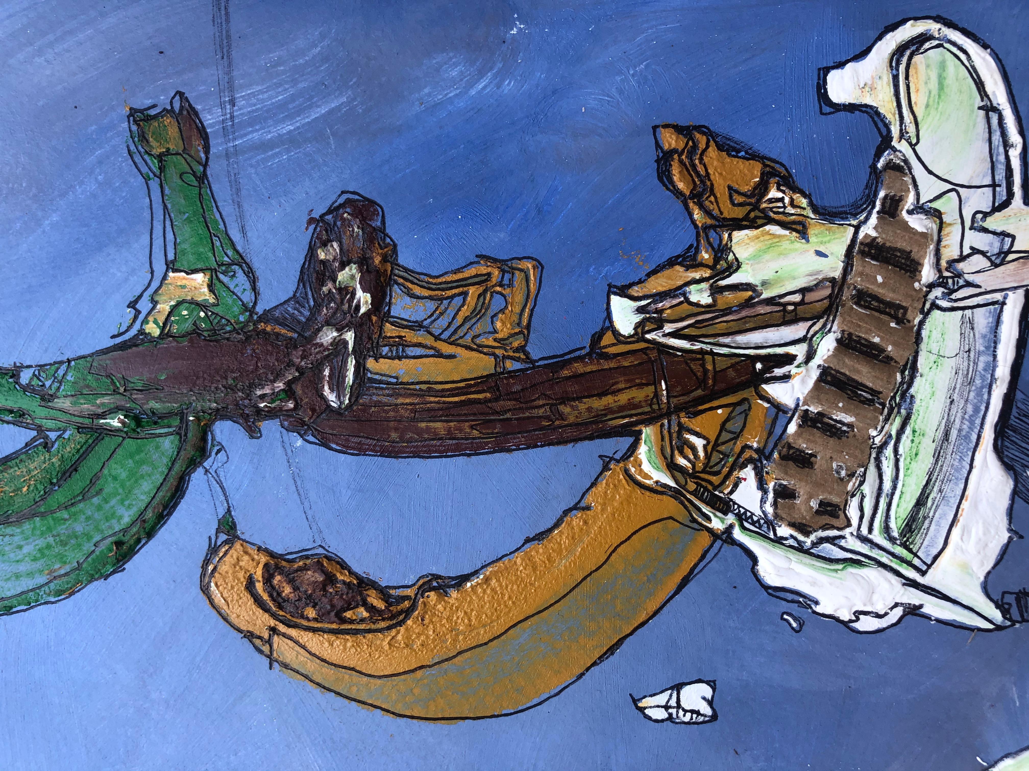 Sii sempre positivo: Pittura acrilica astratta contemporanea - Painting di Juan Lazaro Gutierrez 