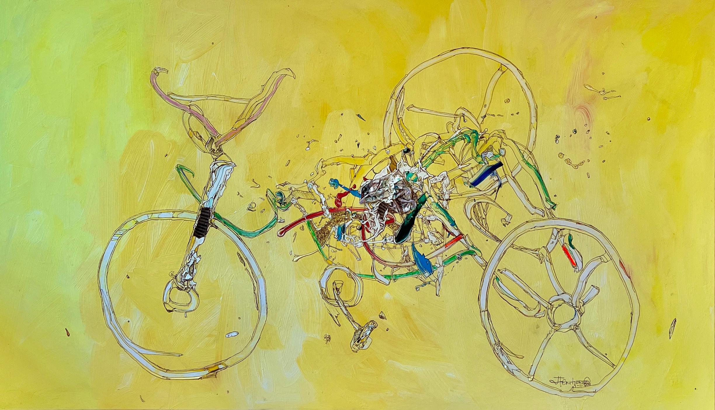 Super Tricycle: Large Abstract Painting Acrylic