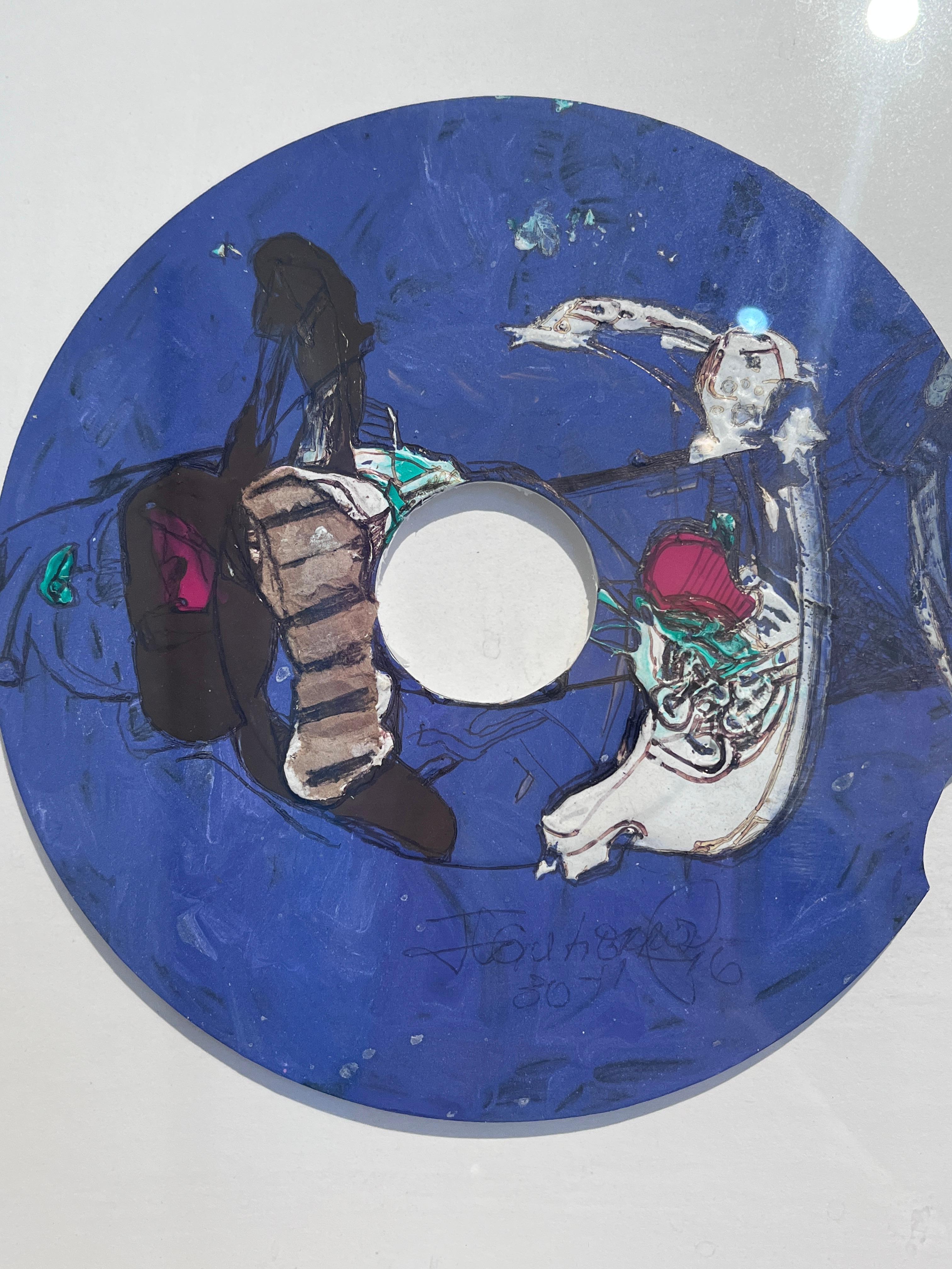 3 CD - Abstrait Mixed Media Art par Juan Lazaro Gutierrez 