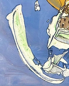 Tropical Abstract Acrylic Painting on Paper: Any Time Be Positive