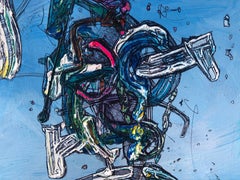 Ich liebe mein Fahrrad: Zeitgenössisches Acrylgemälde