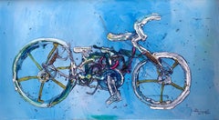 I love my Bike: Contemporary Acrylic Painting