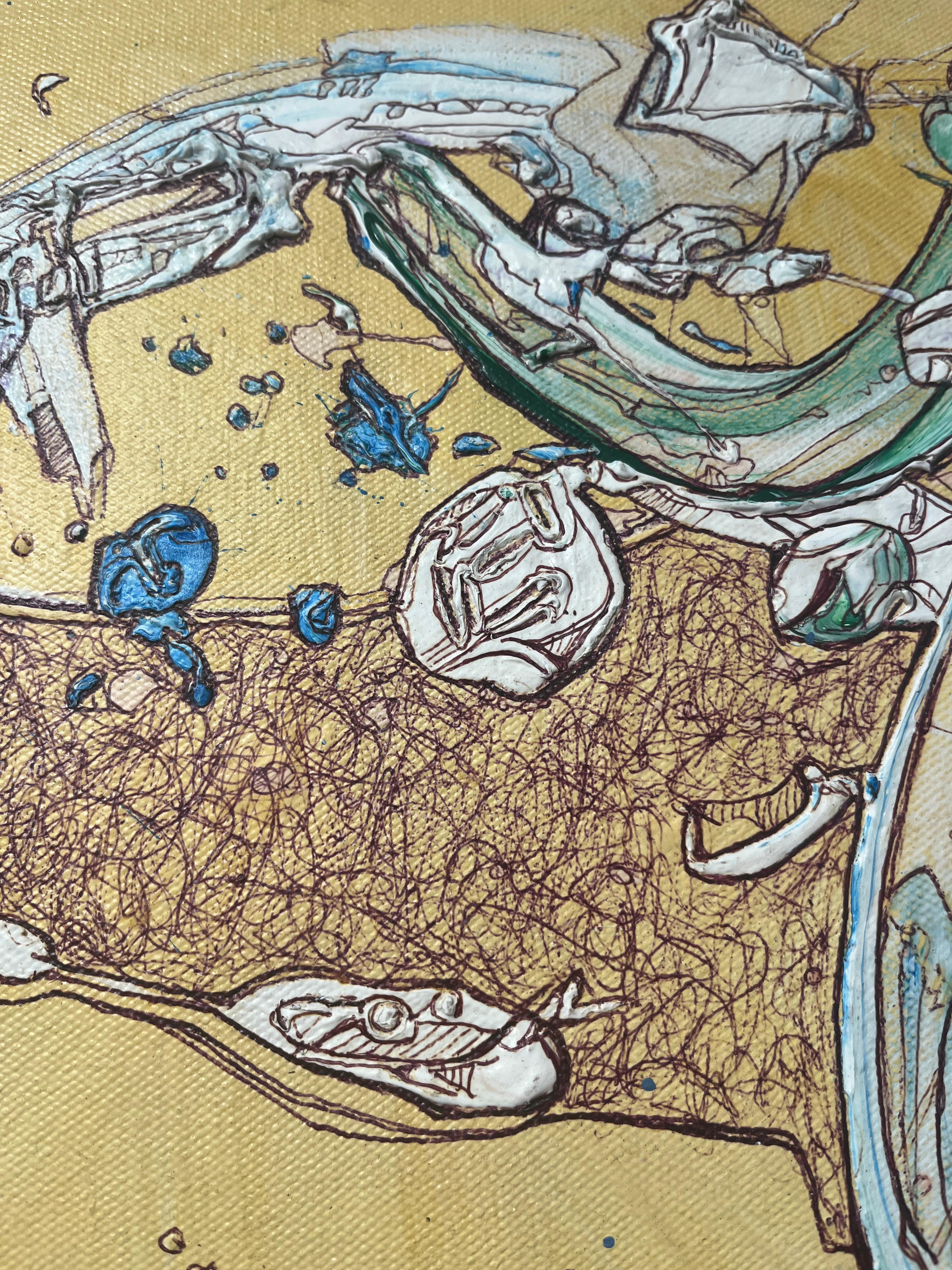Mientra medeitaba (Abstrakt), Painting, von Juan Lazaro Gutierrez 
