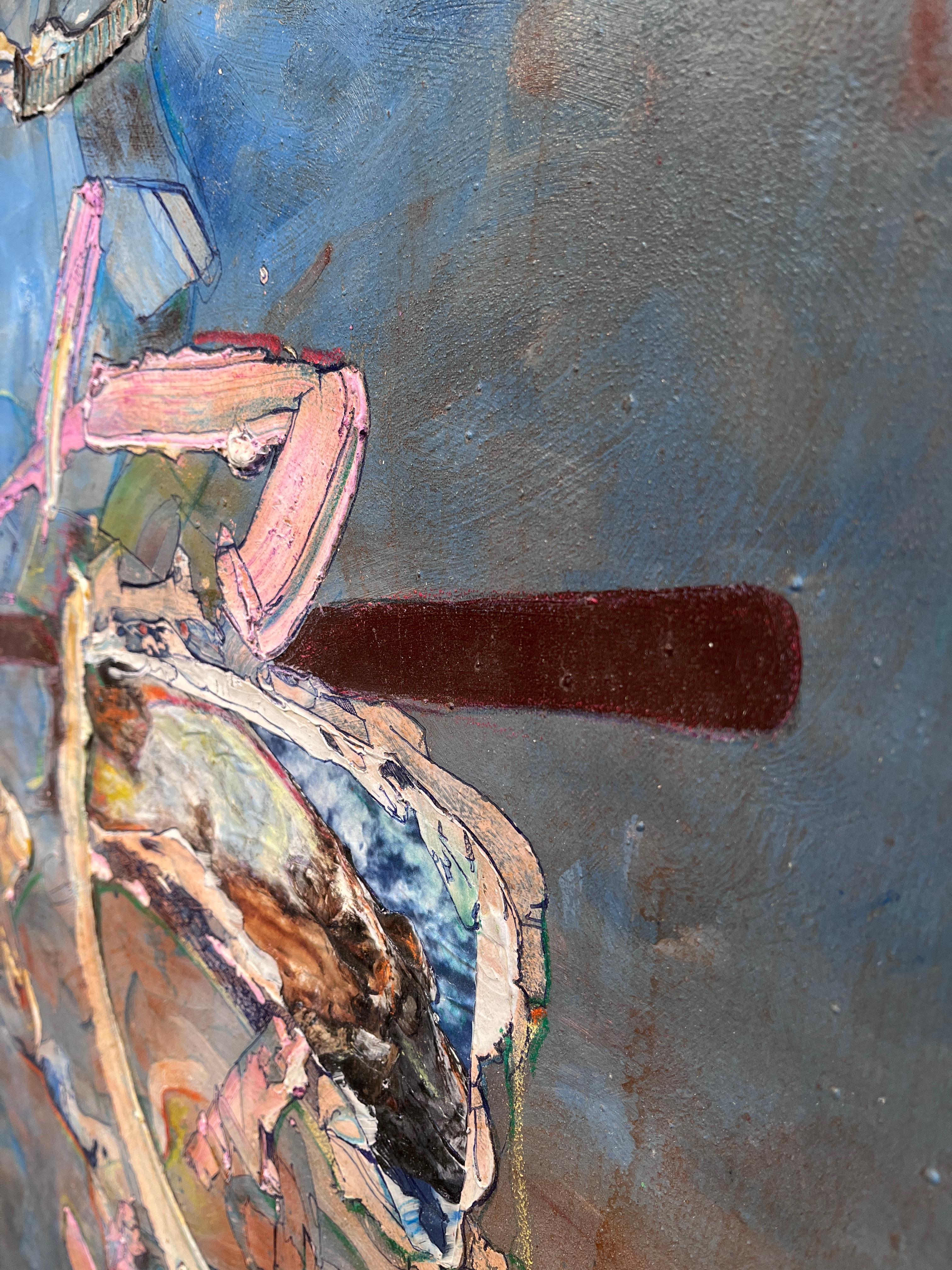Juan Lazaro
Giocatore  2013
46 x 32 pollici
Pittura acrilica; penna a sfera

Nato a Manuel, Cuba, nel 1973, Juan Lazaro Gutierrez Mamblas è un pittore che concentra la sua visione sulla bicicletta. Le sue opere astratte con forme che fluttuano su un