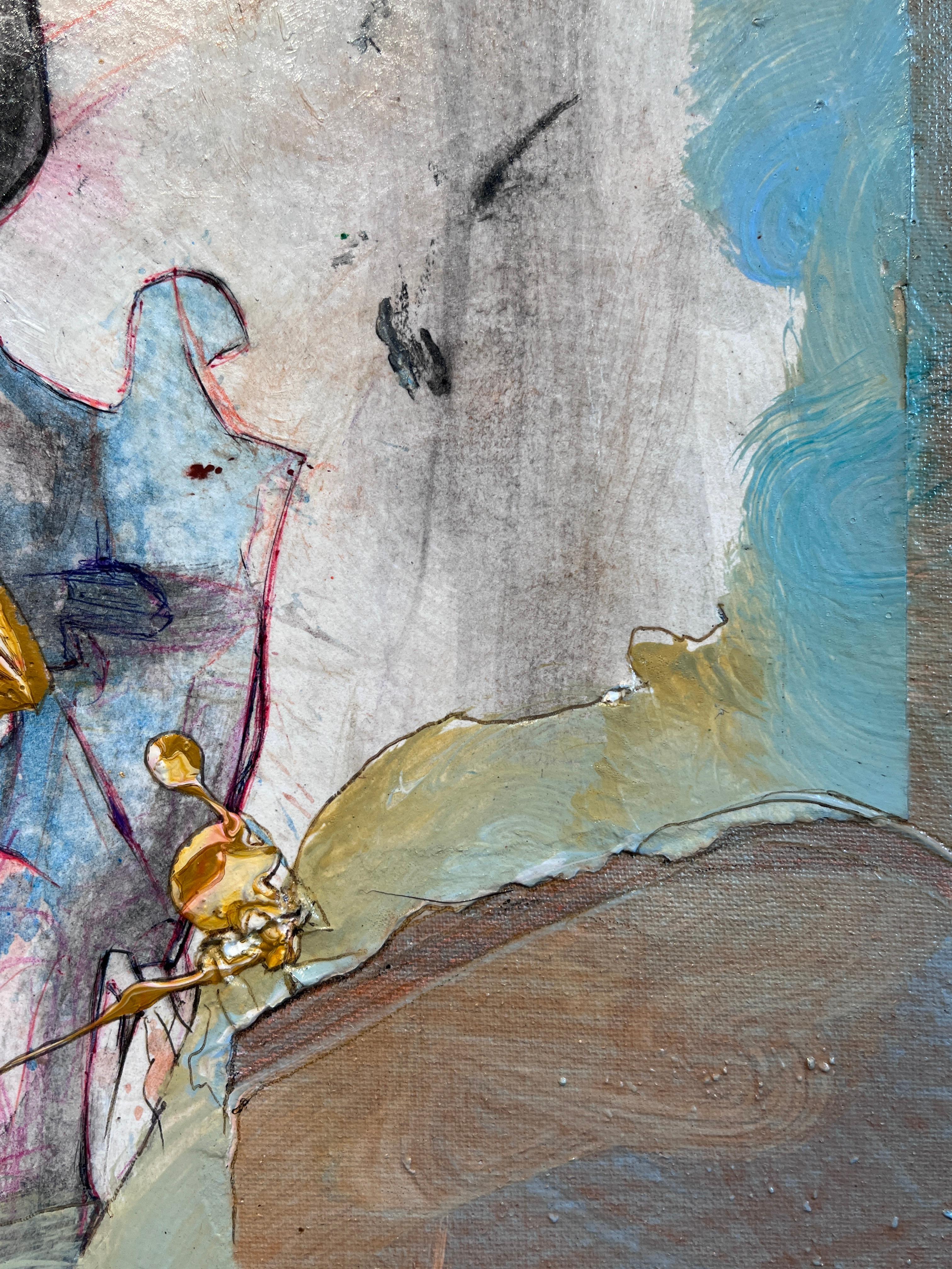 Times heals almost everything - Abstract Painting by Juan Lazaro Gutierrez 
