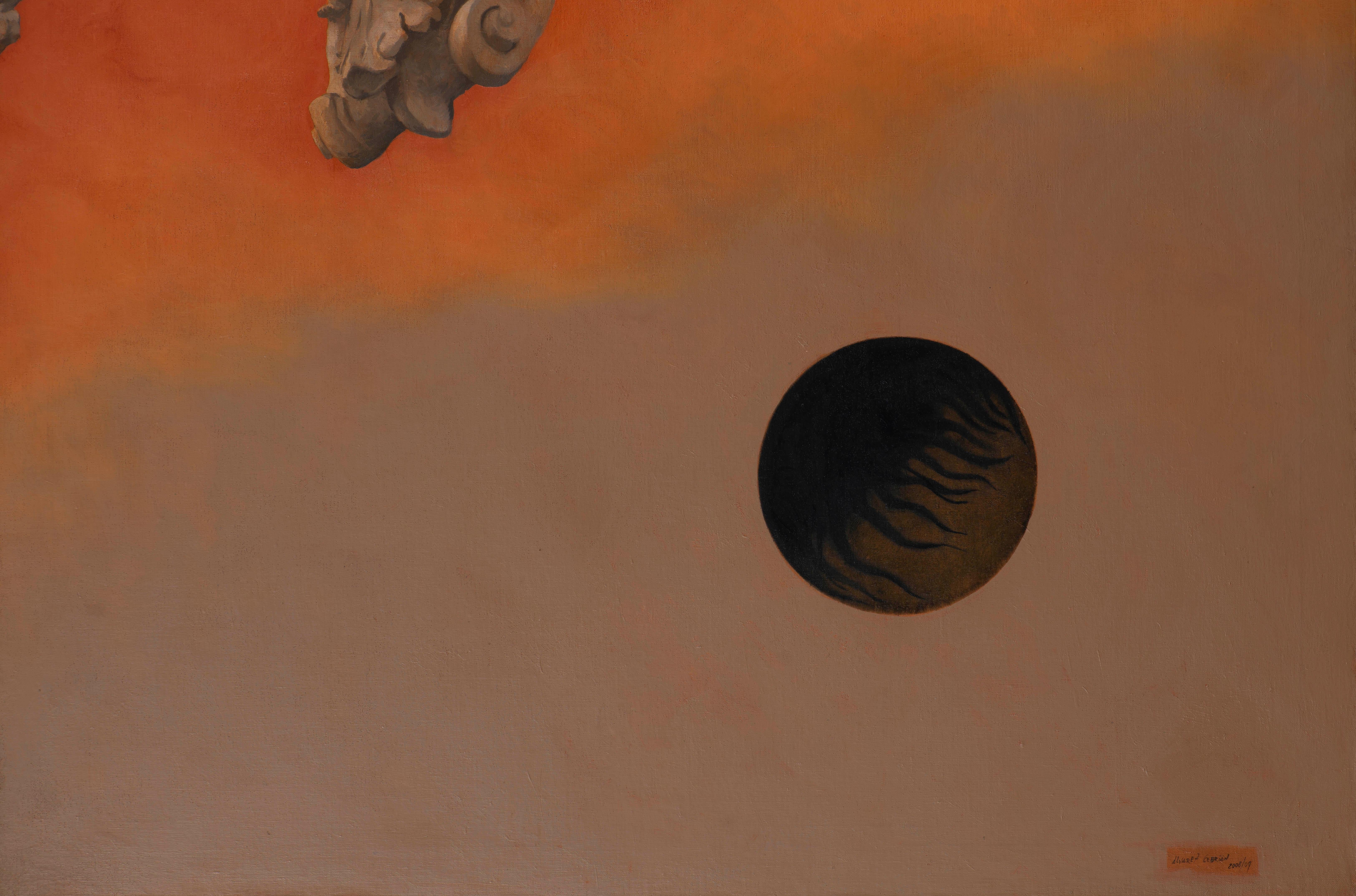 Levitation with fulcrum - Painting by Juan Álvarez Cebrián