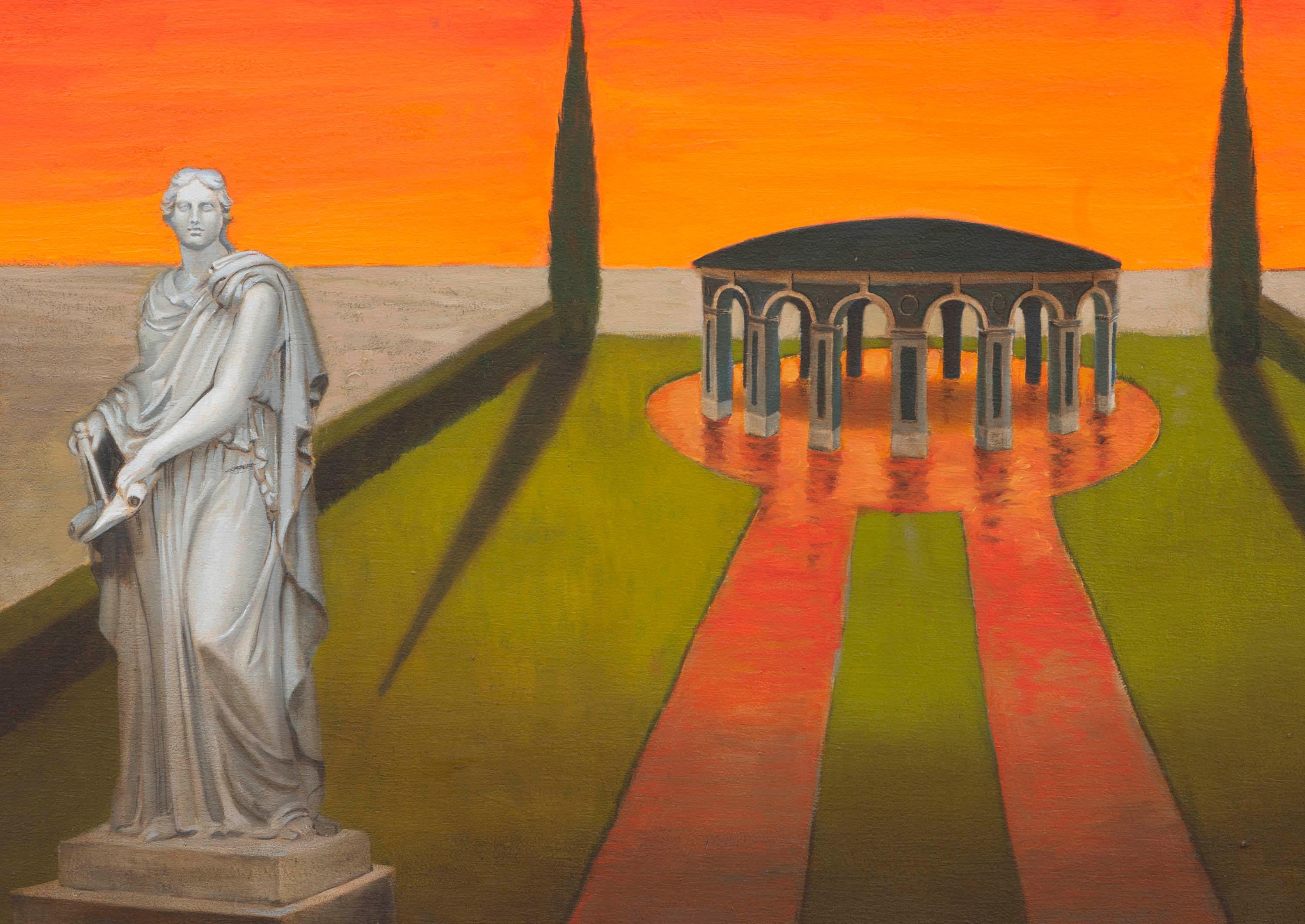 Architektur und Perspektive. (Braun), Figurative Painting, von Juan Álvarez Cebrián
