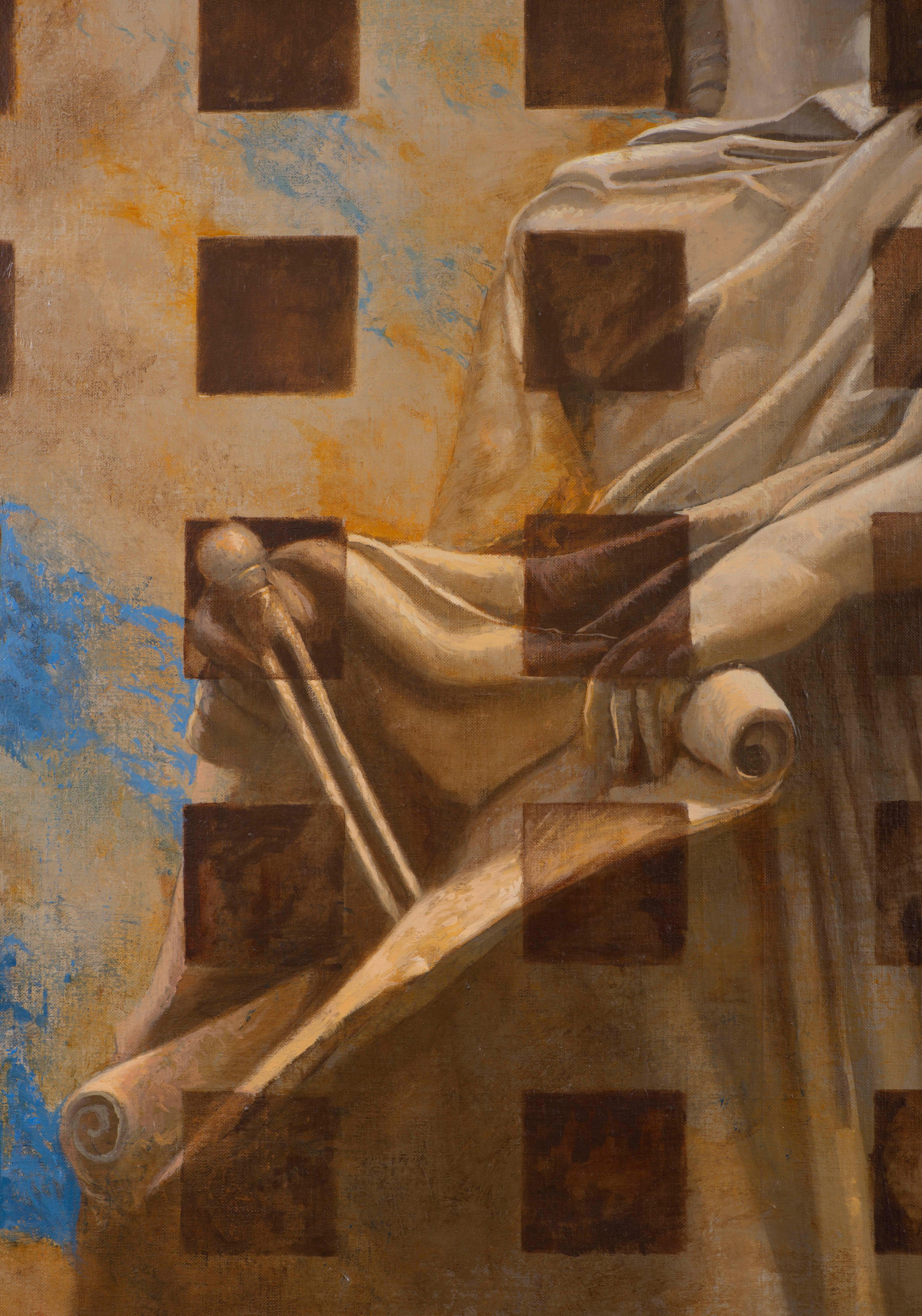 L'architecture dans la plénitude - Surréalisme Painting par Juan Álvarez Cebrián