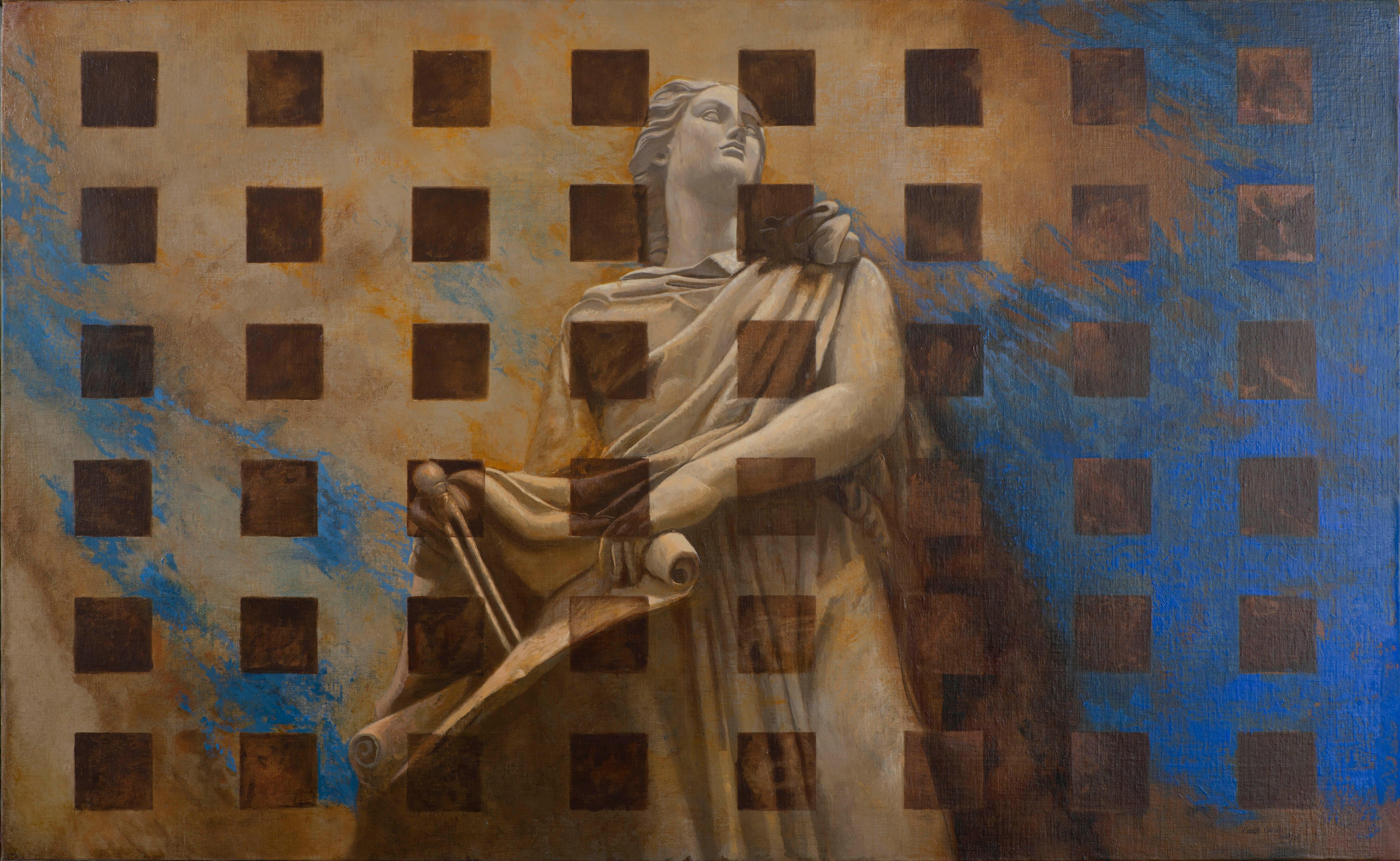 Figurative Painting Juan Álvarez Cebrián - L'architecture dans la plénitude