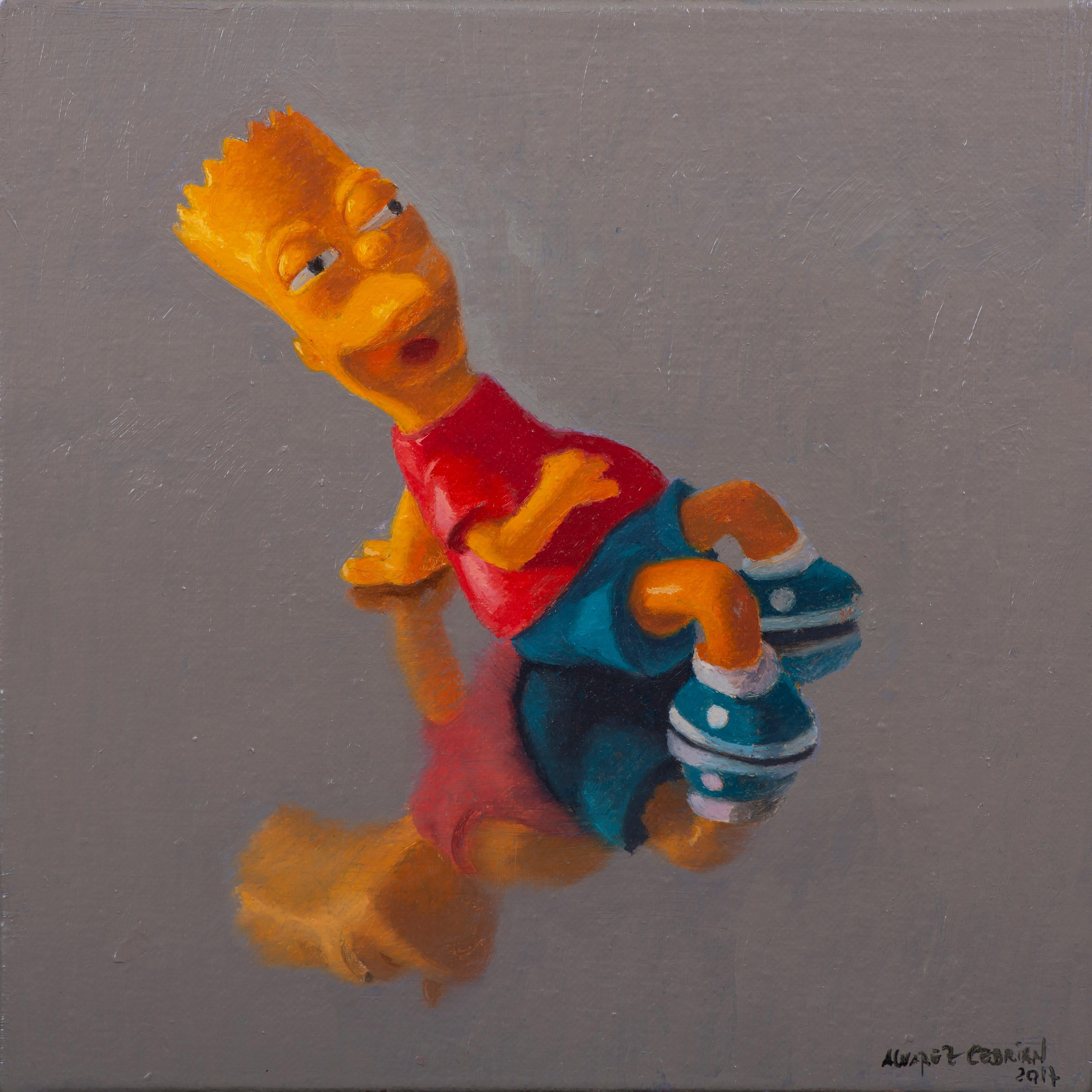 Bart & Lisa. (Diptychon). – Painting von Juan Álvarez Cebrián