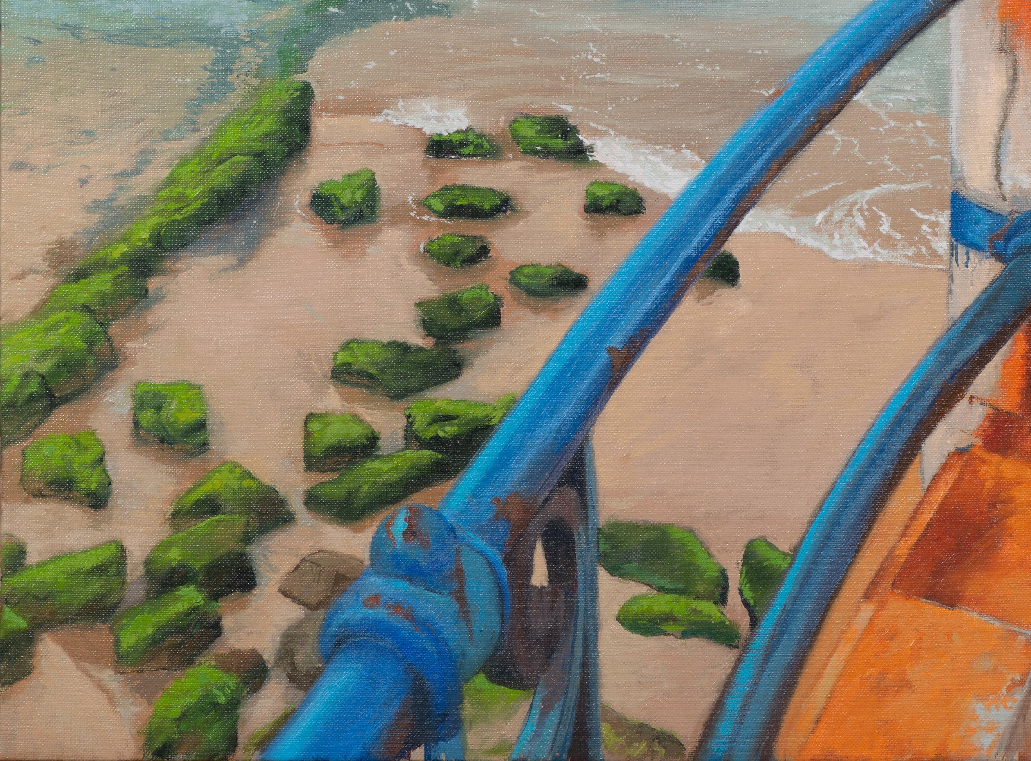 Blaues Geländer (Realismus), Painting, von Juan Álvarez Cebrián