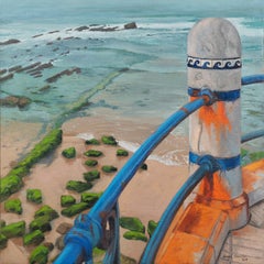 Barandilla azul