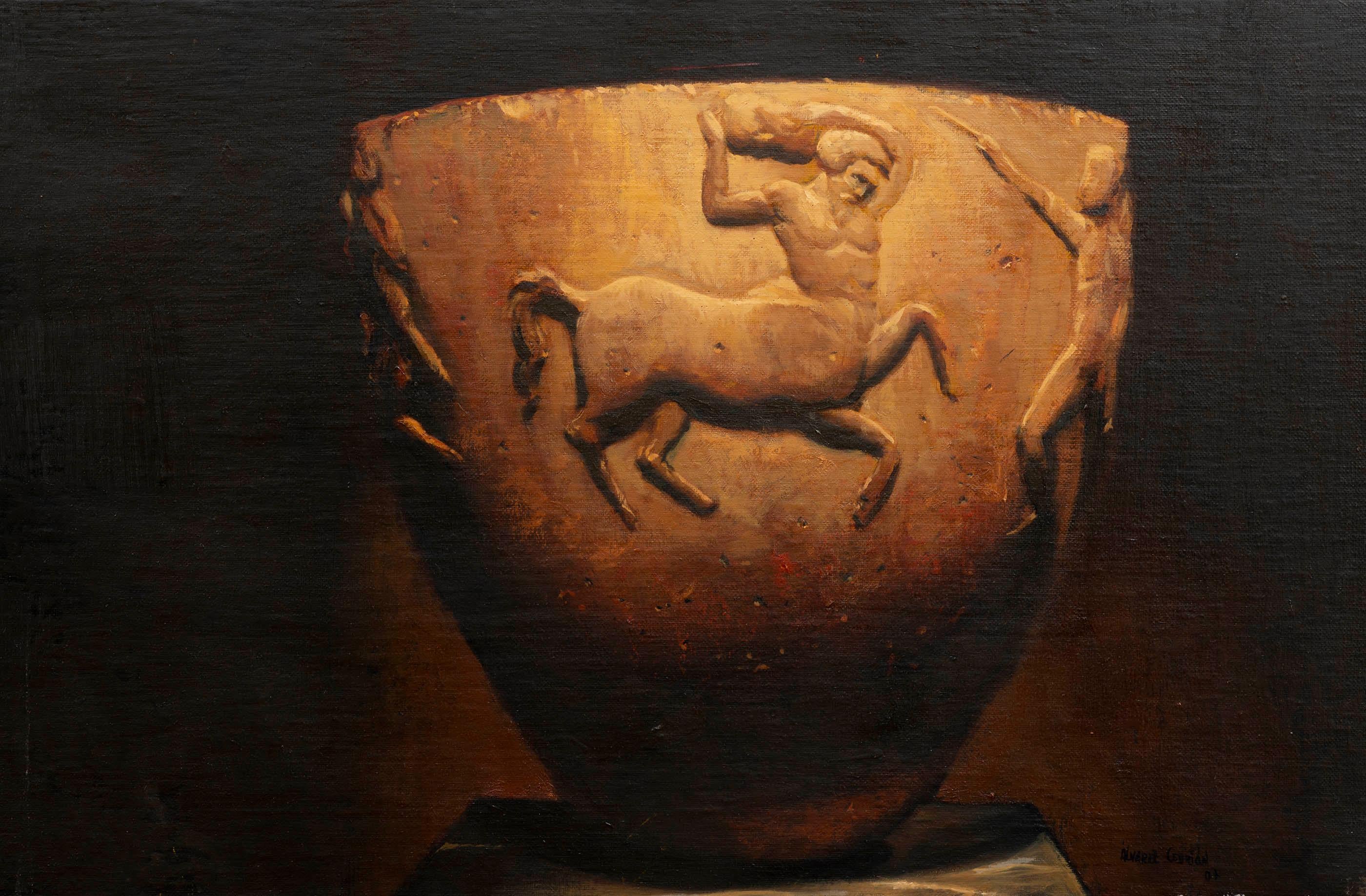 Cratera - Painting Realista de Juan Álvarez Cebrián
