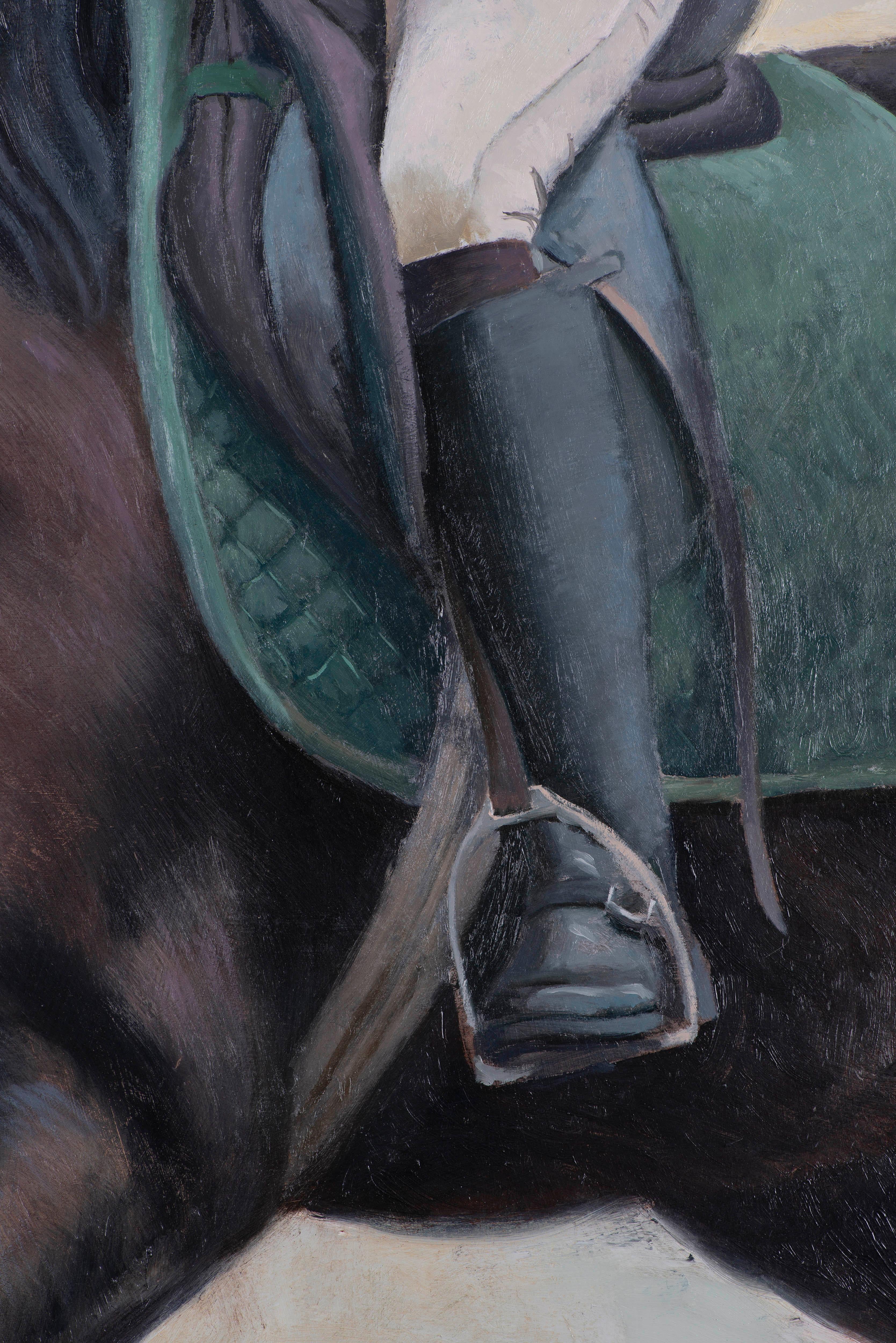 Reiterin (Fotorealismus), Painting, von Juan Álvarez Cebrián