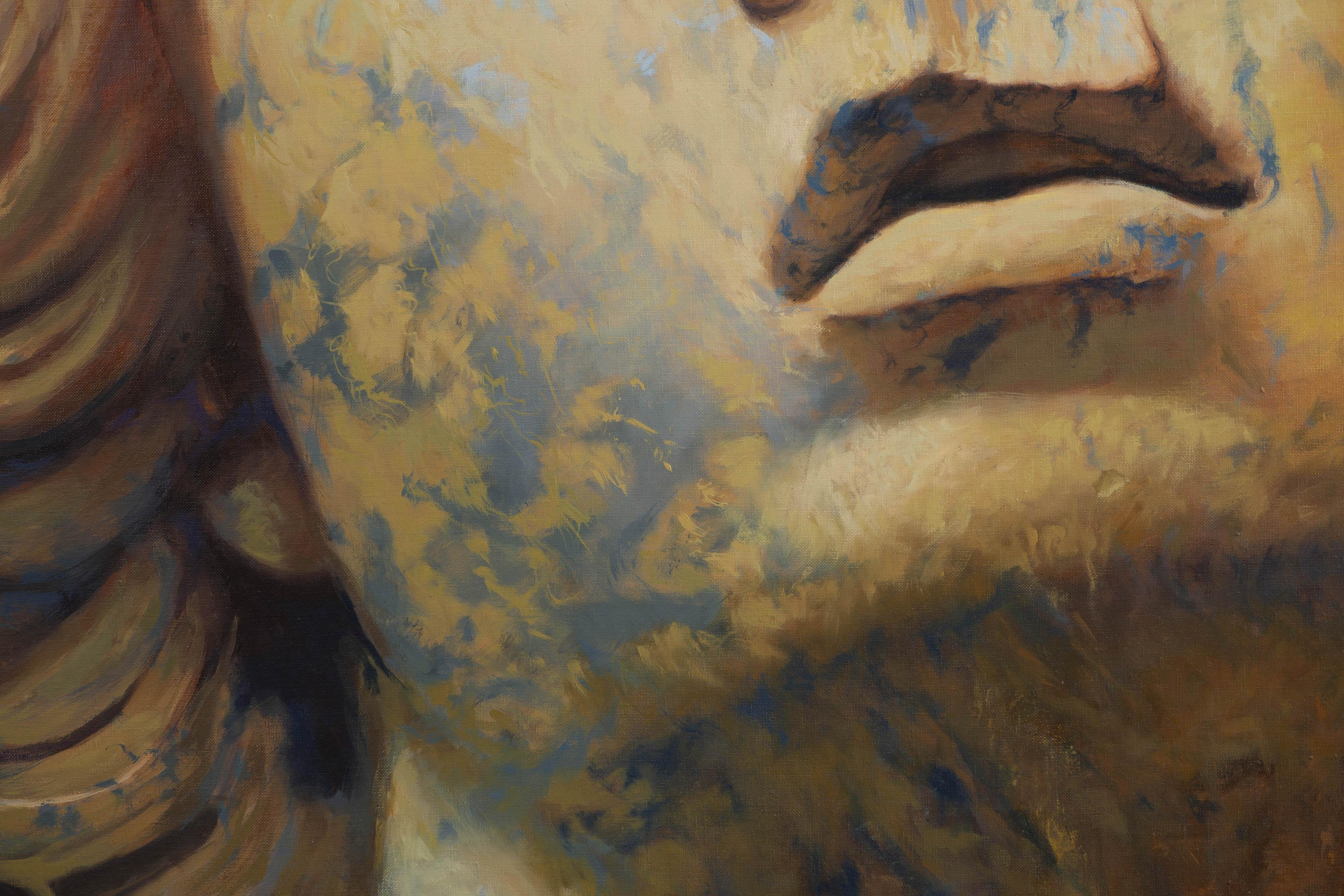 Face II (Aquiles). - Surrealist Painting by Juan Álvarez Cebrián