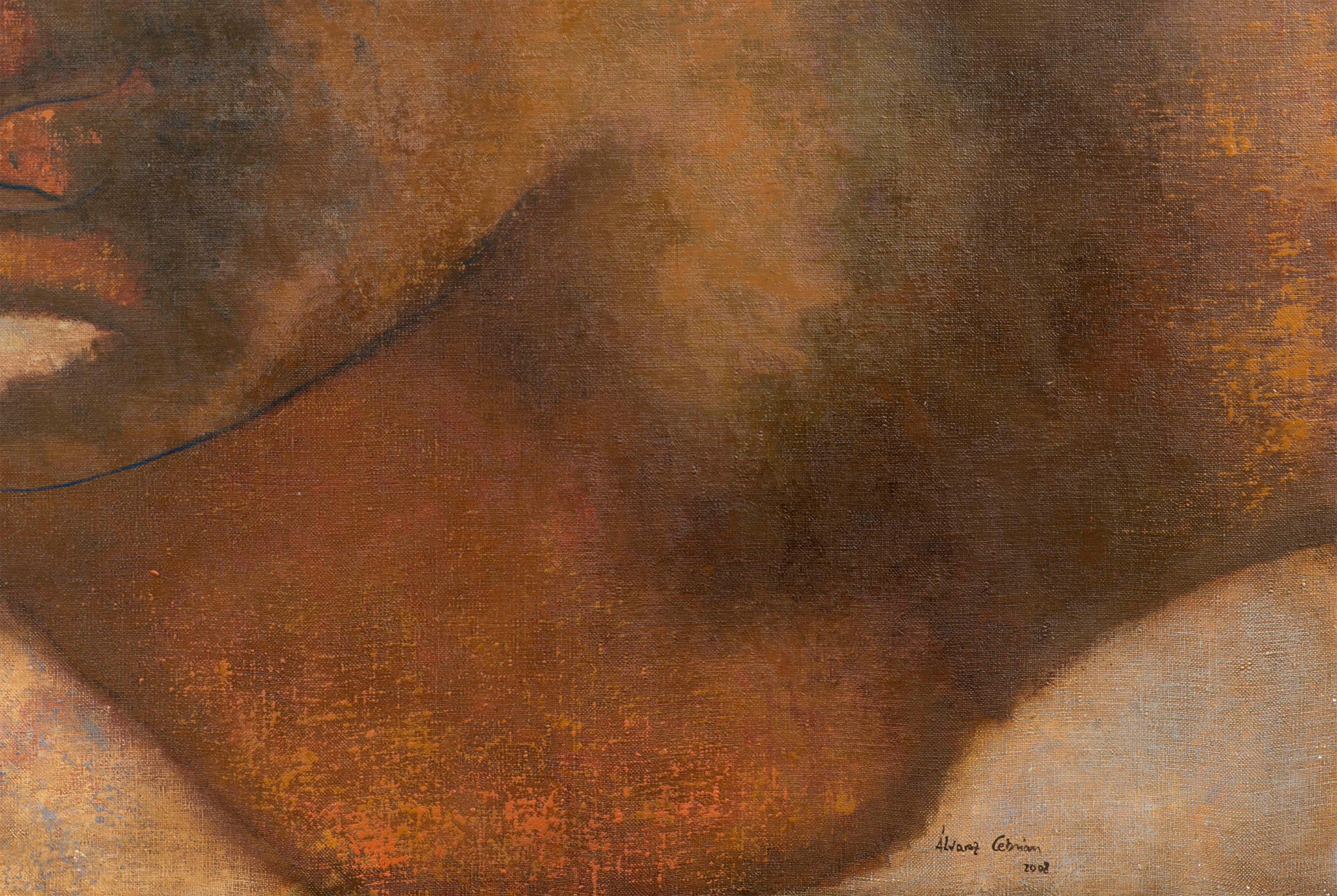 Volto nº 3 - Painting di Juan Álvarez Cebrián