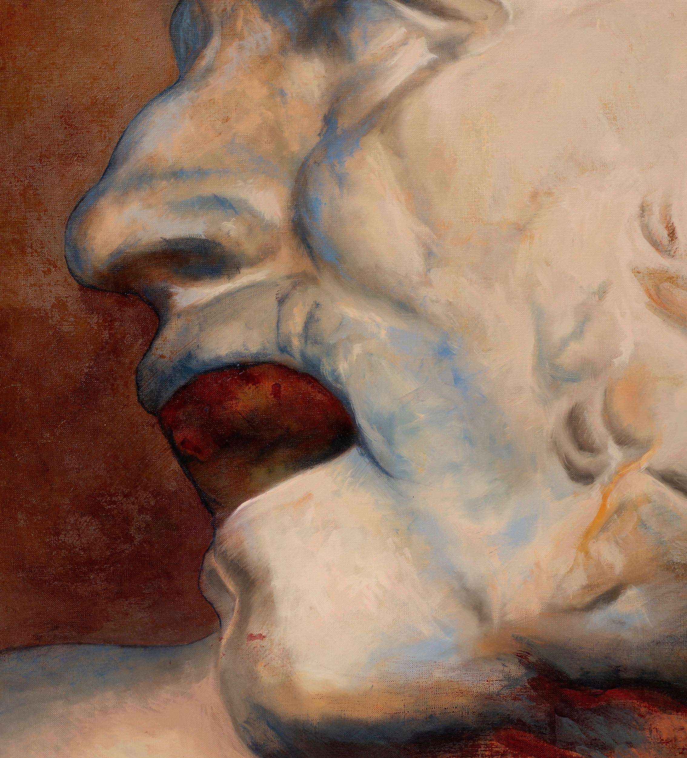 Cara nº 4 - Portrait Painting Negro de Juan Álvarez Cebrián