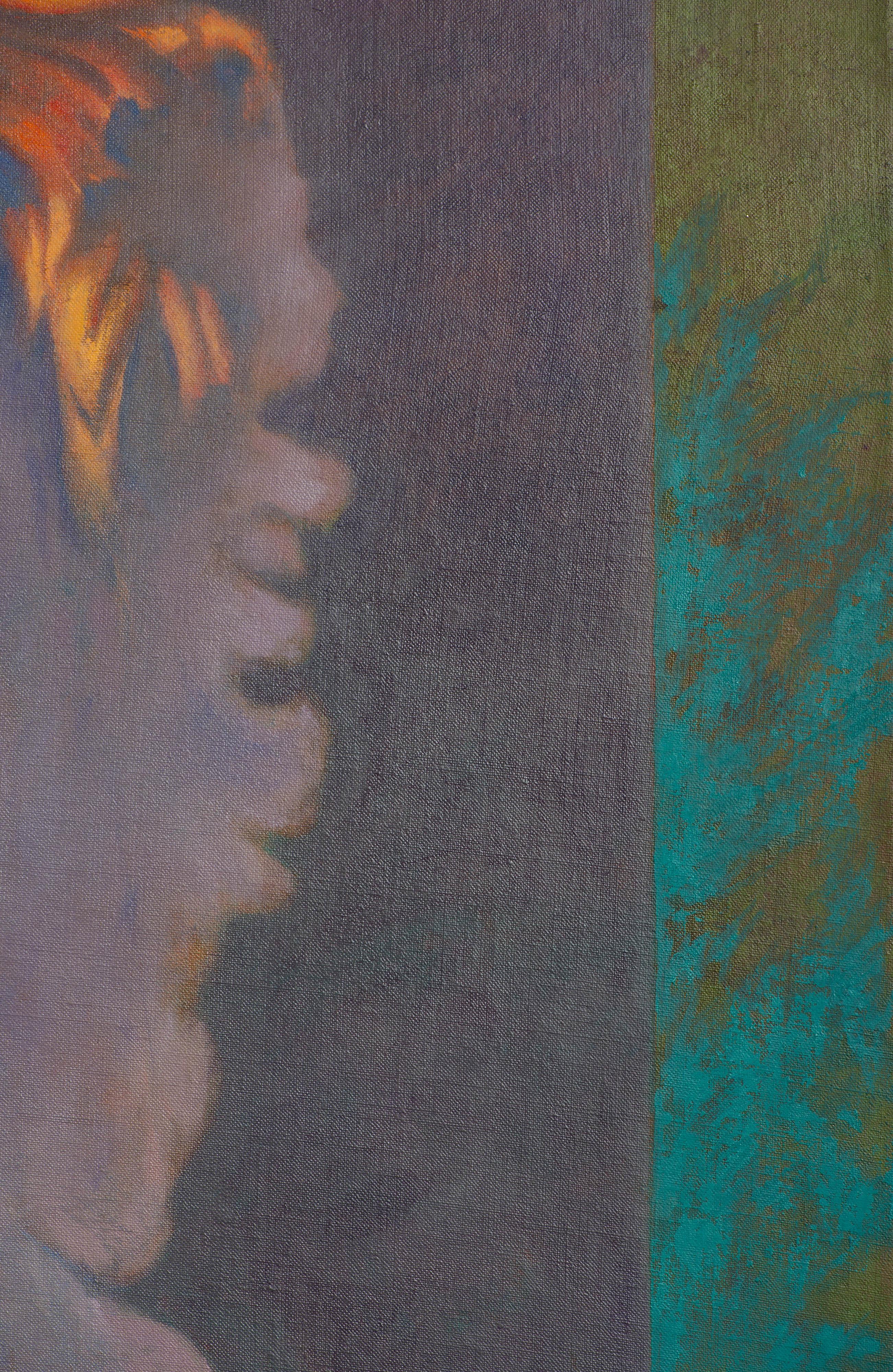 Gesicht nº6 (Schwarz), Portrait Painting, von Juan Álvarez Cebrián