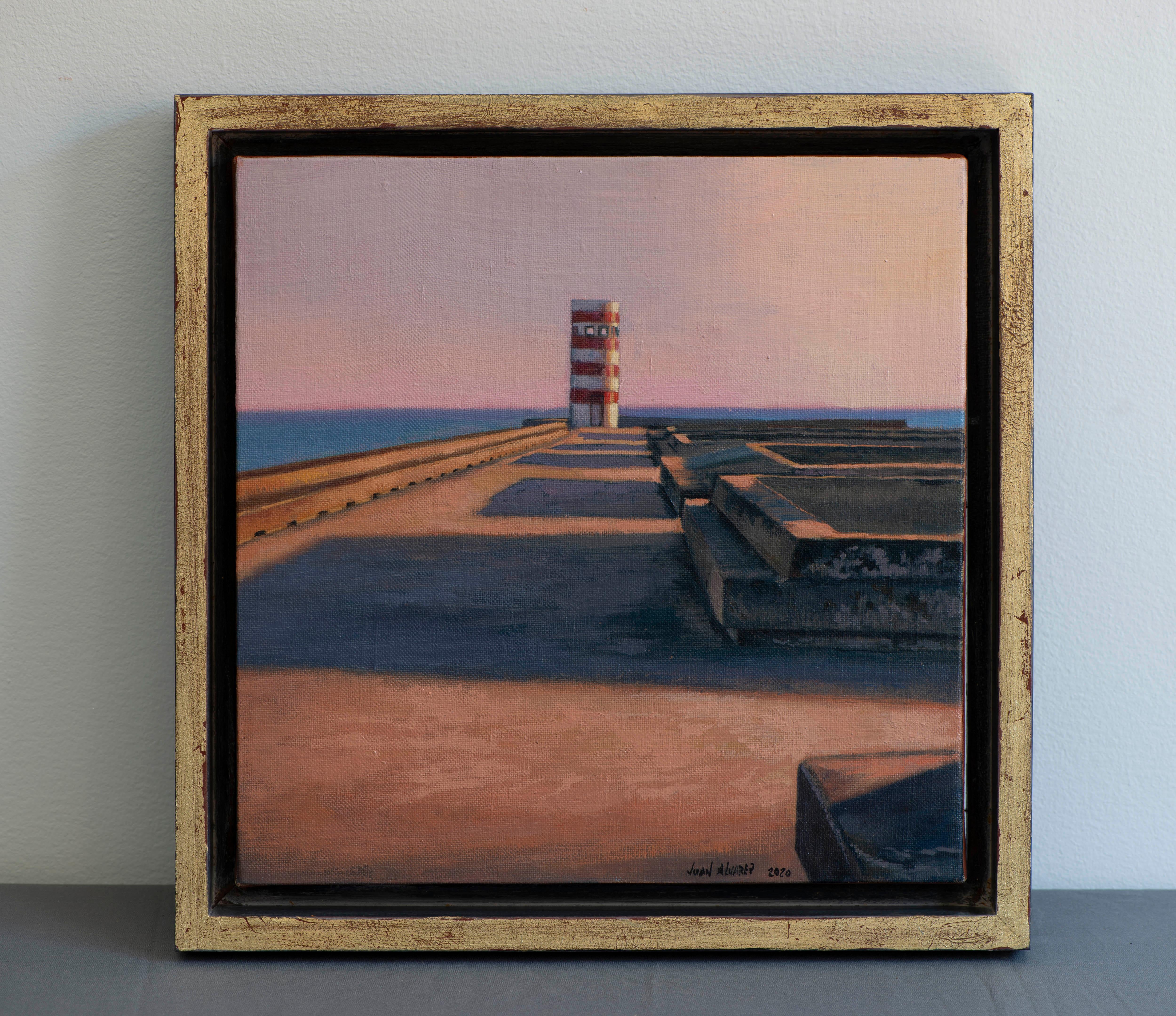 FARO FOZ DO DOURO-II - Painting Realista de Juan Álvarez Cebrián