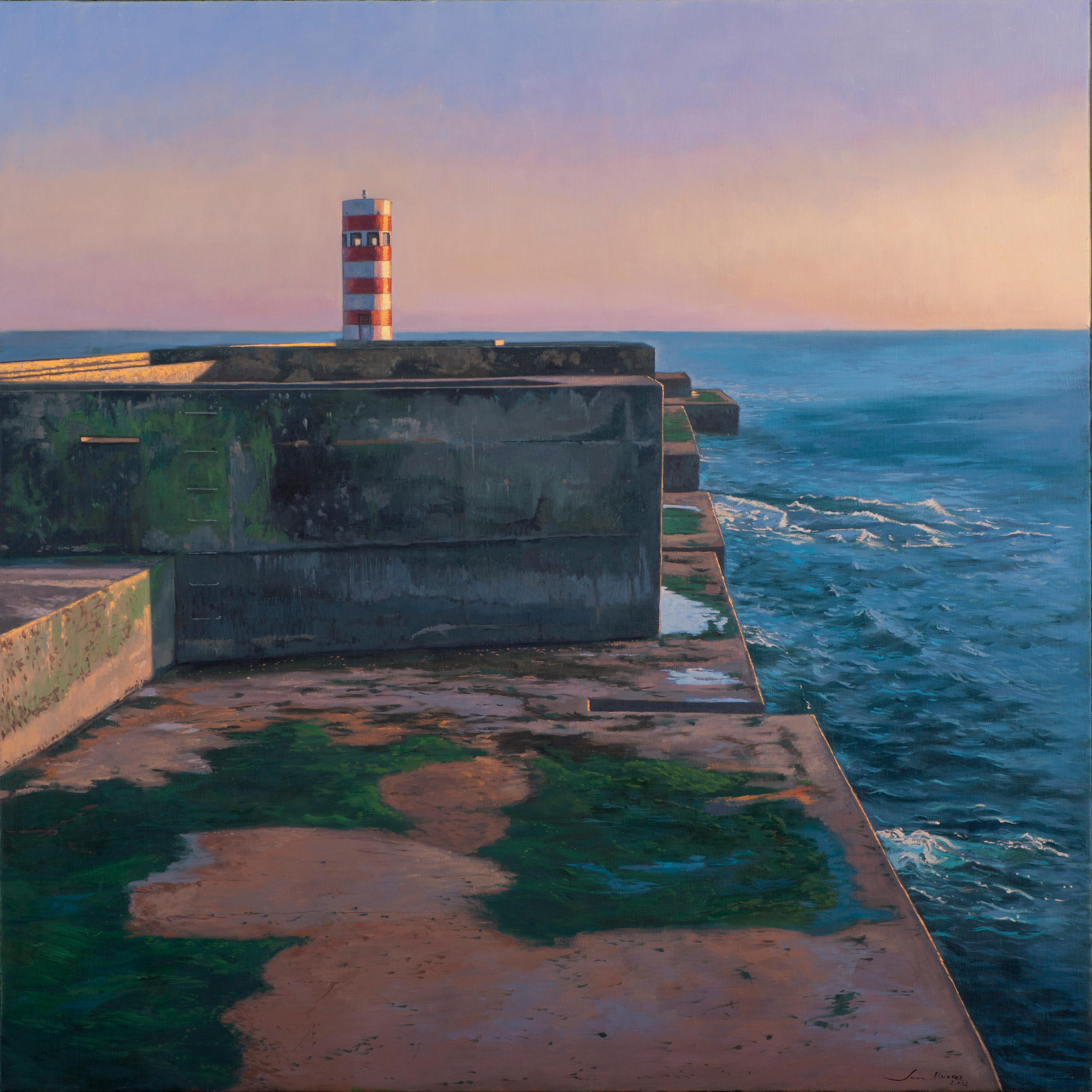 Landscape Painting de Juan Álvarez Cebrián - Farolim da Barra do Douro II