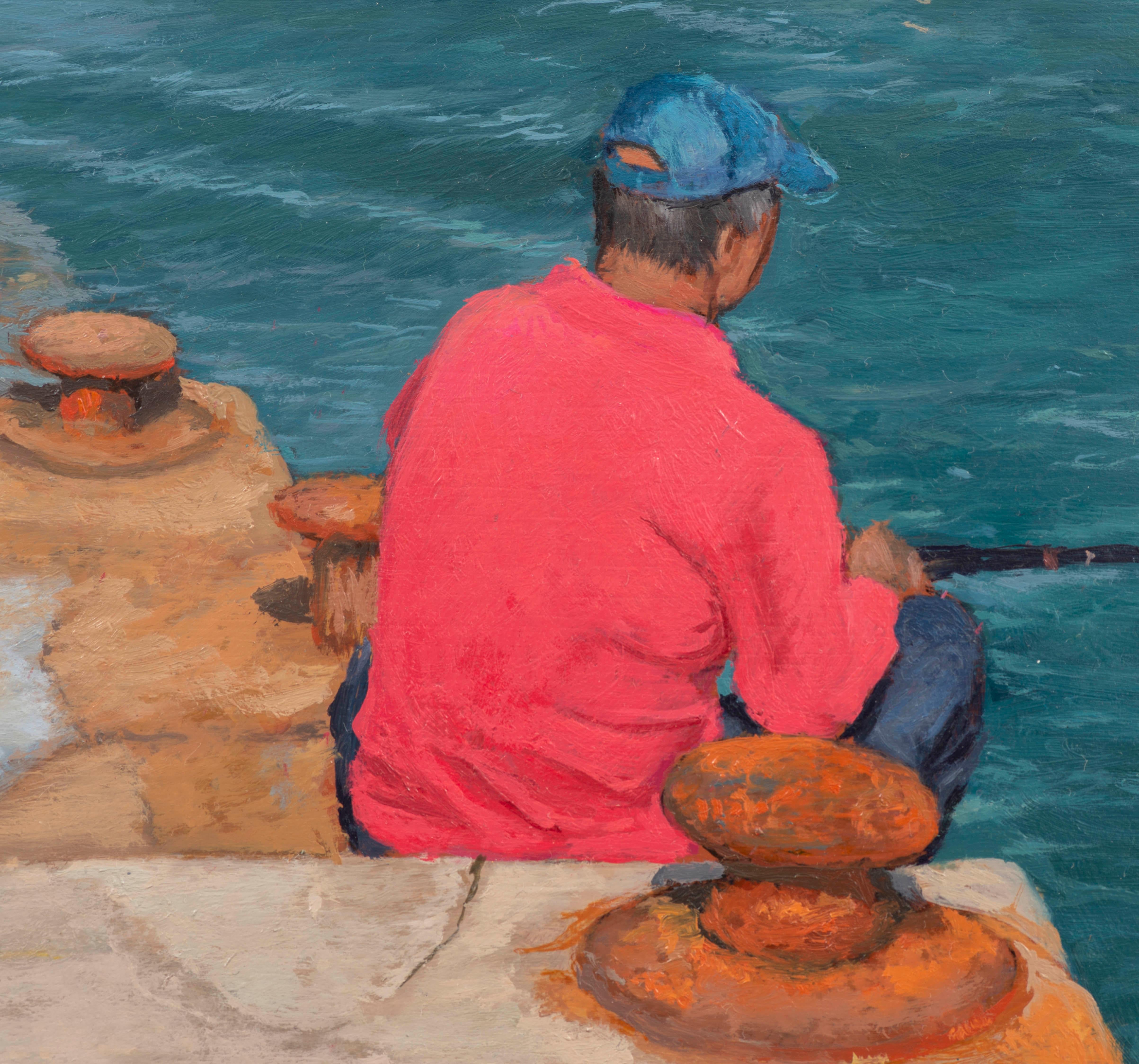Angeln (Realismus), Painting, von Juan Álvarez Cebrián