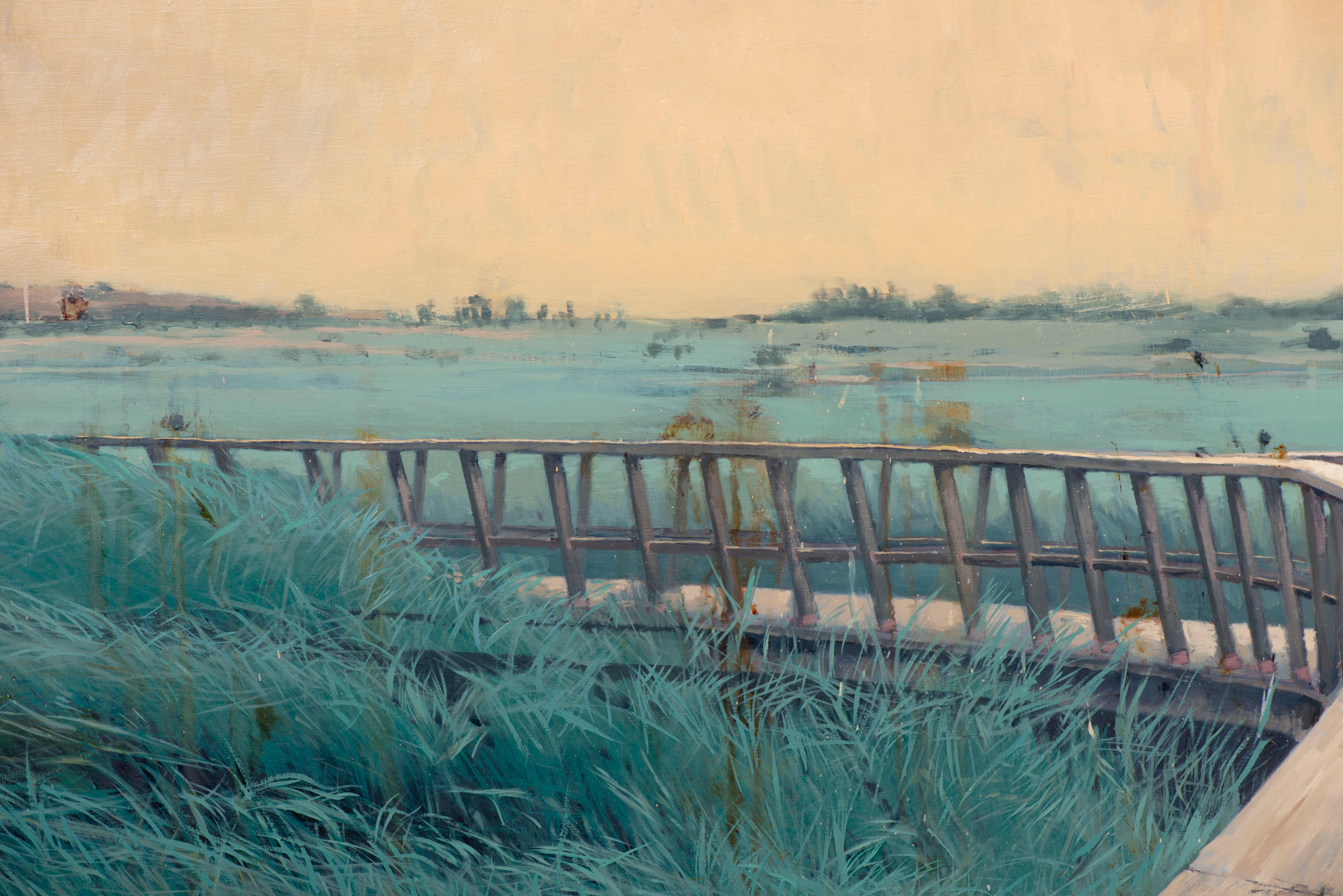 Flyover n° 1 - Réalisme Painting par Juan Álvarez Cebrián