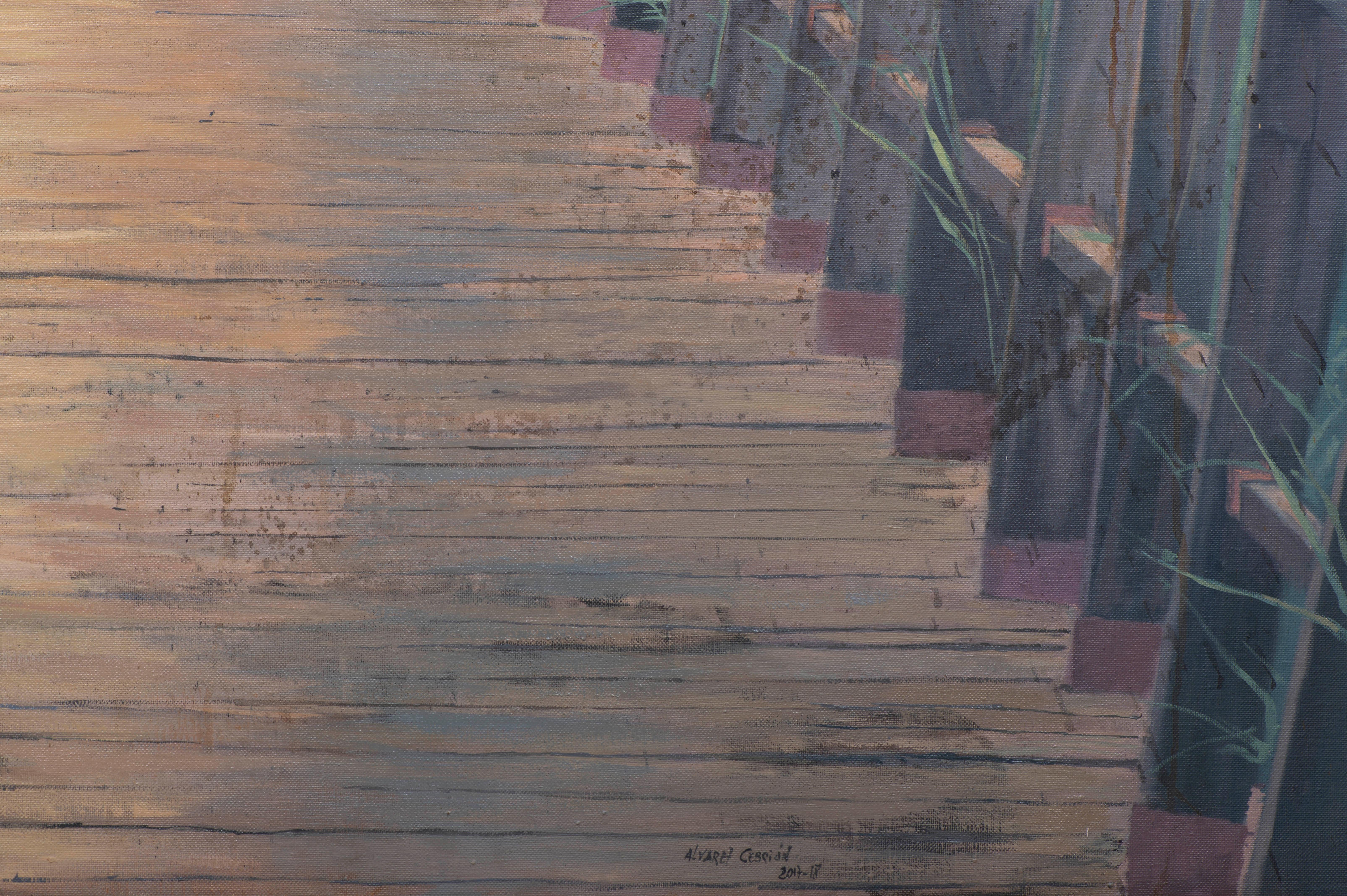 Flyover nº II - Painting by Juan Álvarez Cebrián
