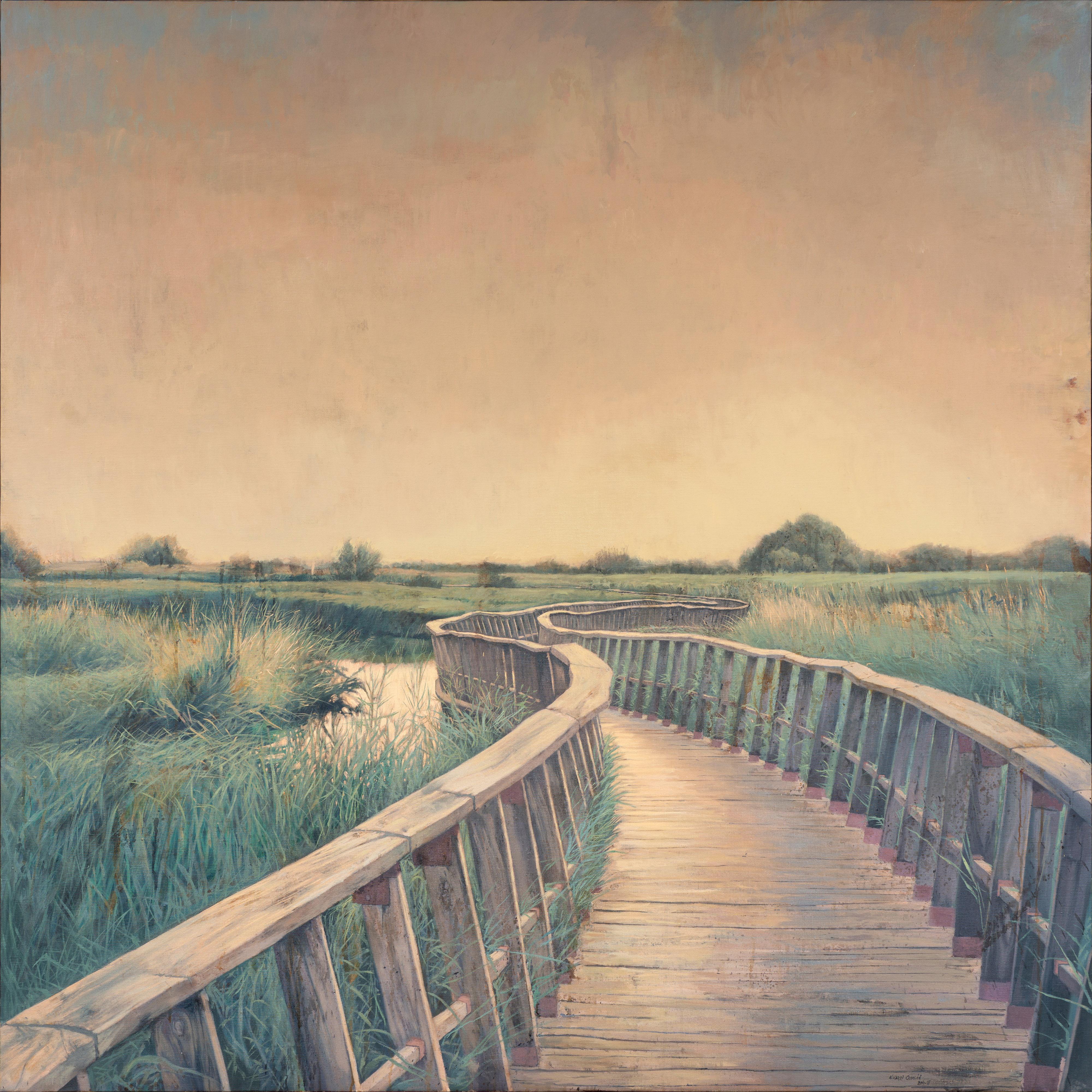 Juan Álvarez Cebrián Landscape Painting - Flyover nº II
