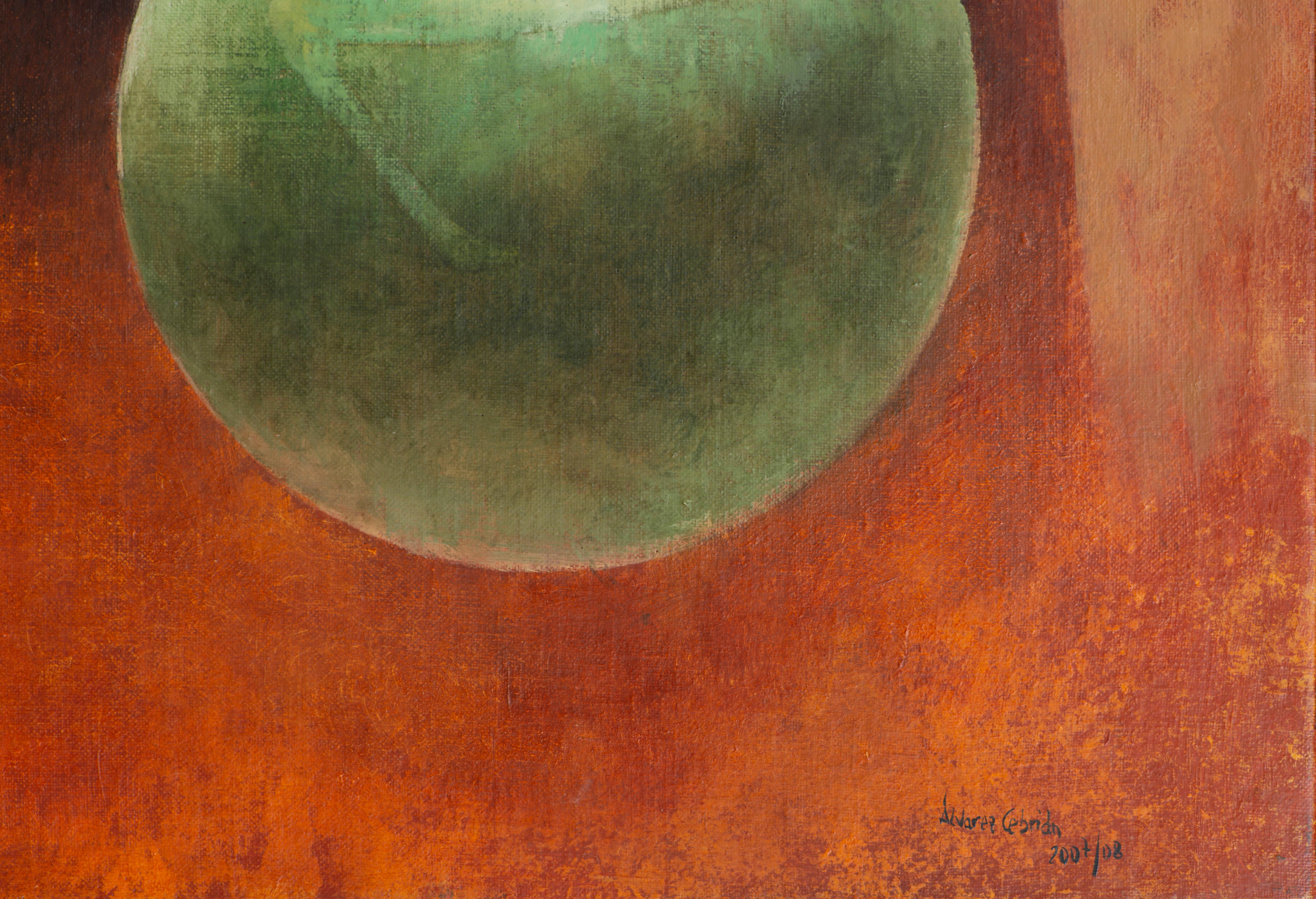 De A à Z - Marron Figurative Painting par Juan Álvarez Cebrián