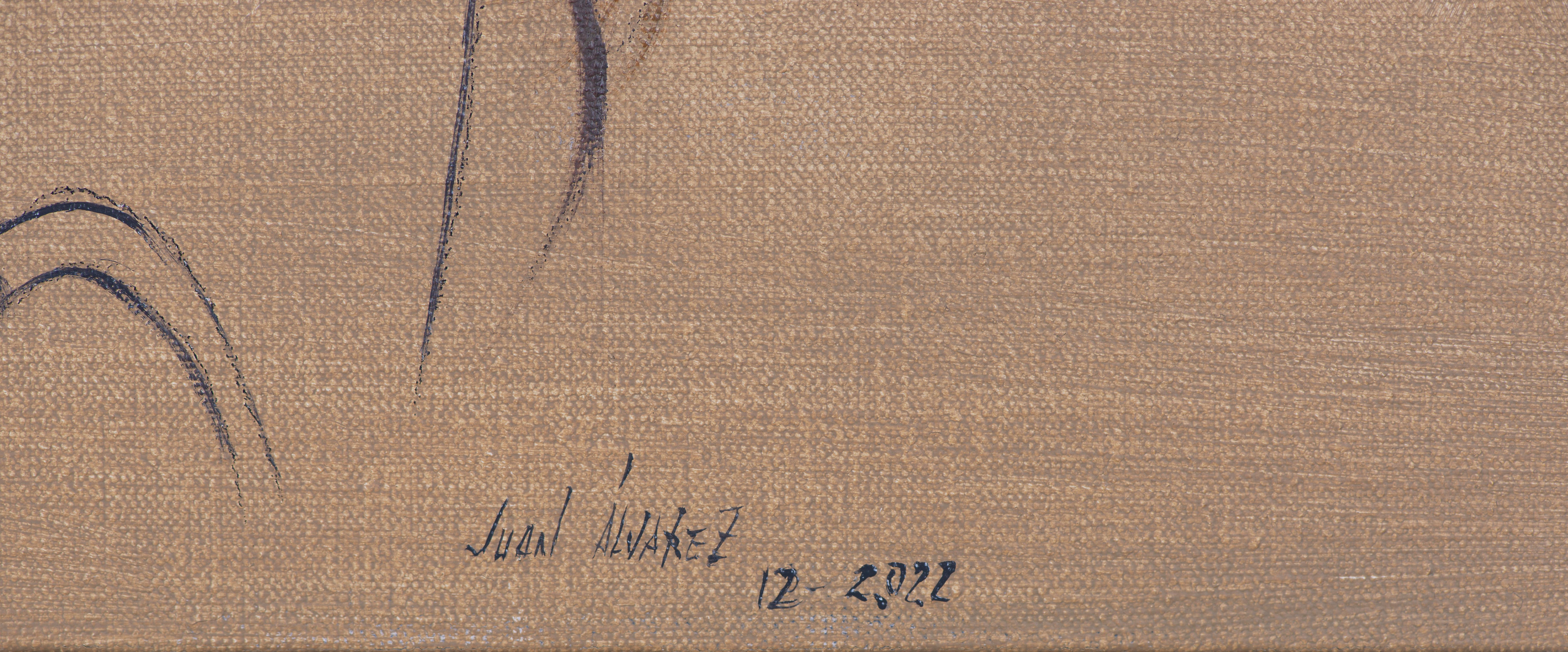 Mädchen auf dem Bus (Realismus), Painting, von Juan Álvarez Cebrián