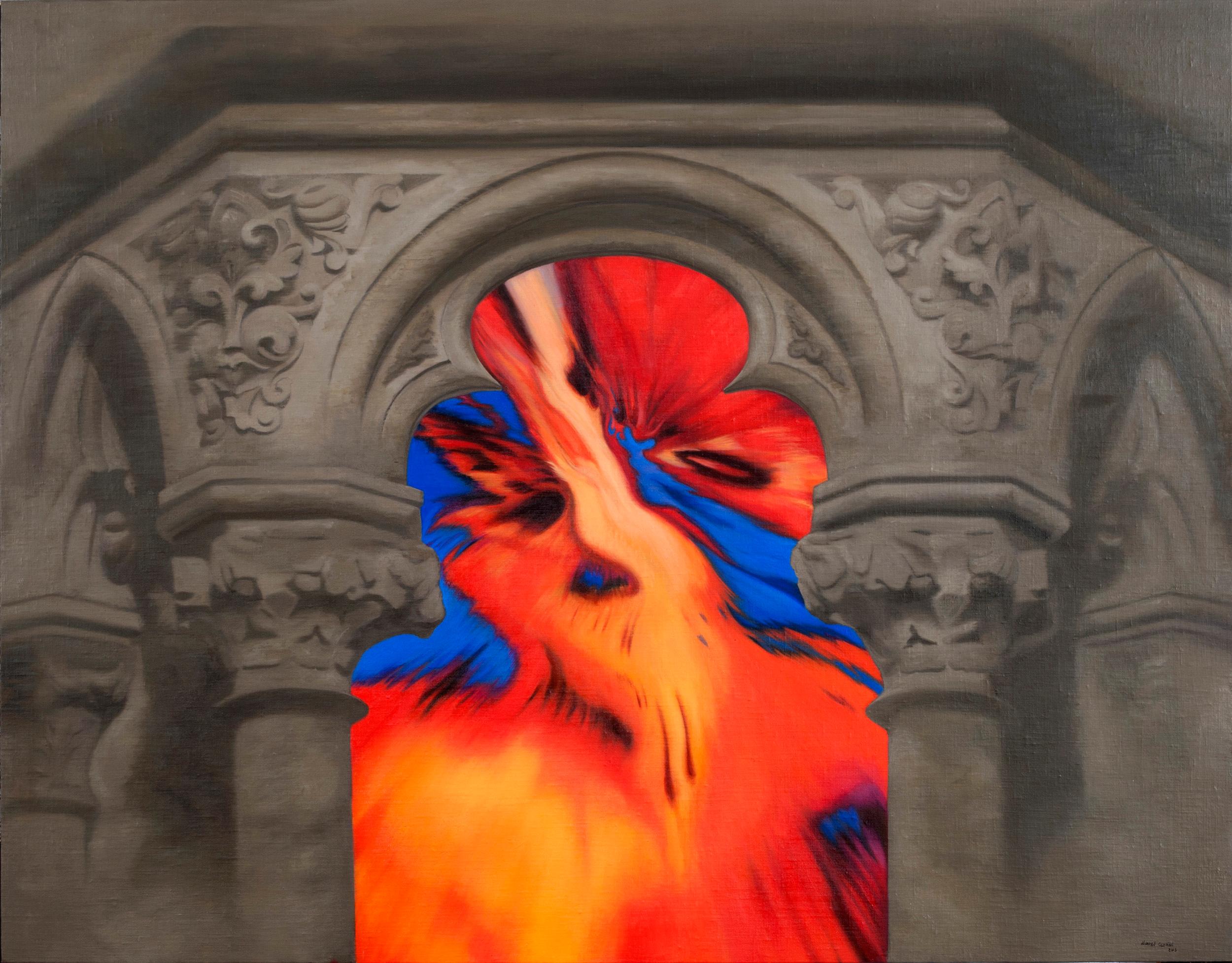 Rivoluzione interiore - Painting Surrealismo di Juan Álvarez Cebrián