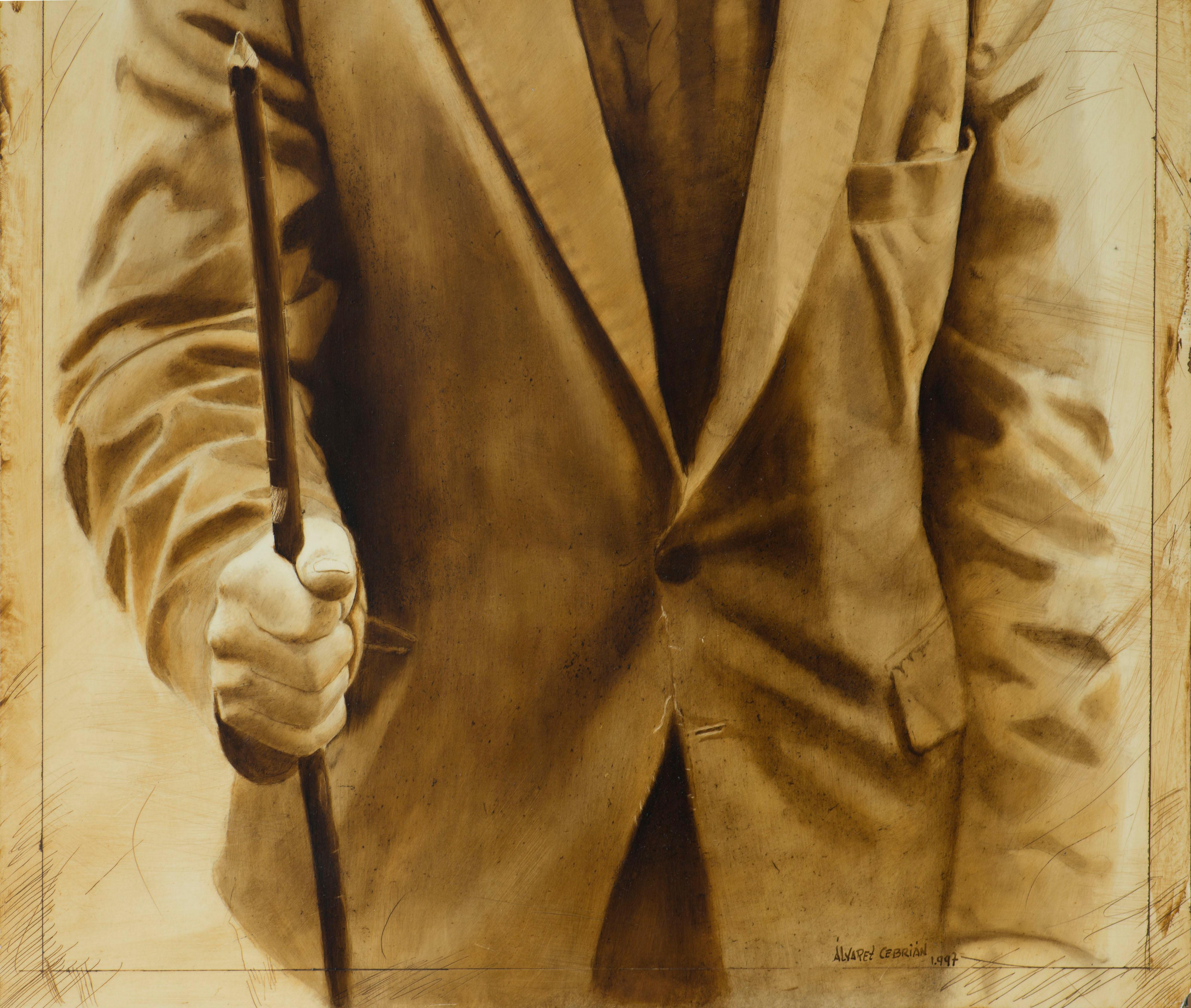 Uomo - Painting di Juan Álvarez Cebrián