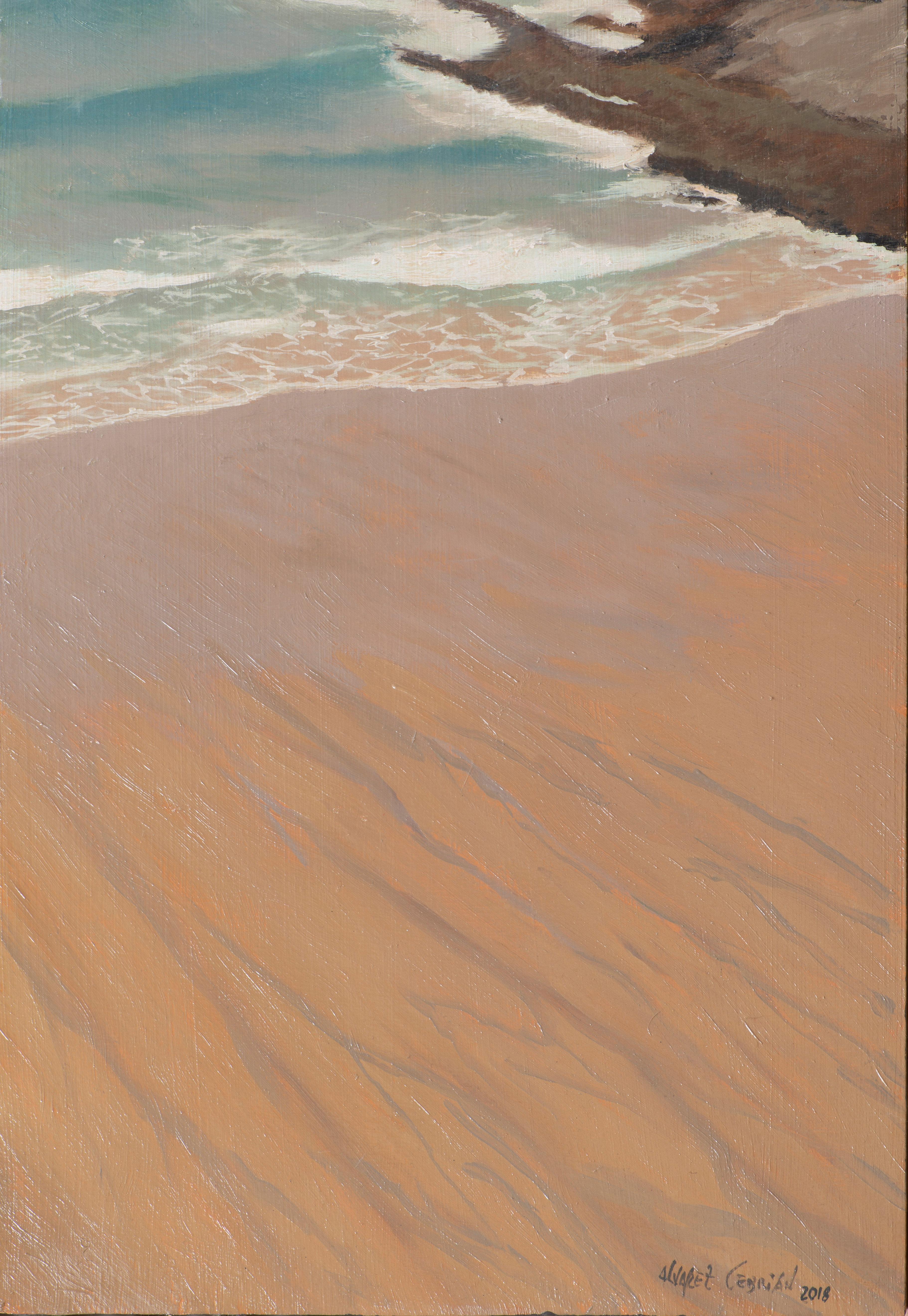 Spiaggia di Mataleñas - Painting di Juan Álvarez Cebrián