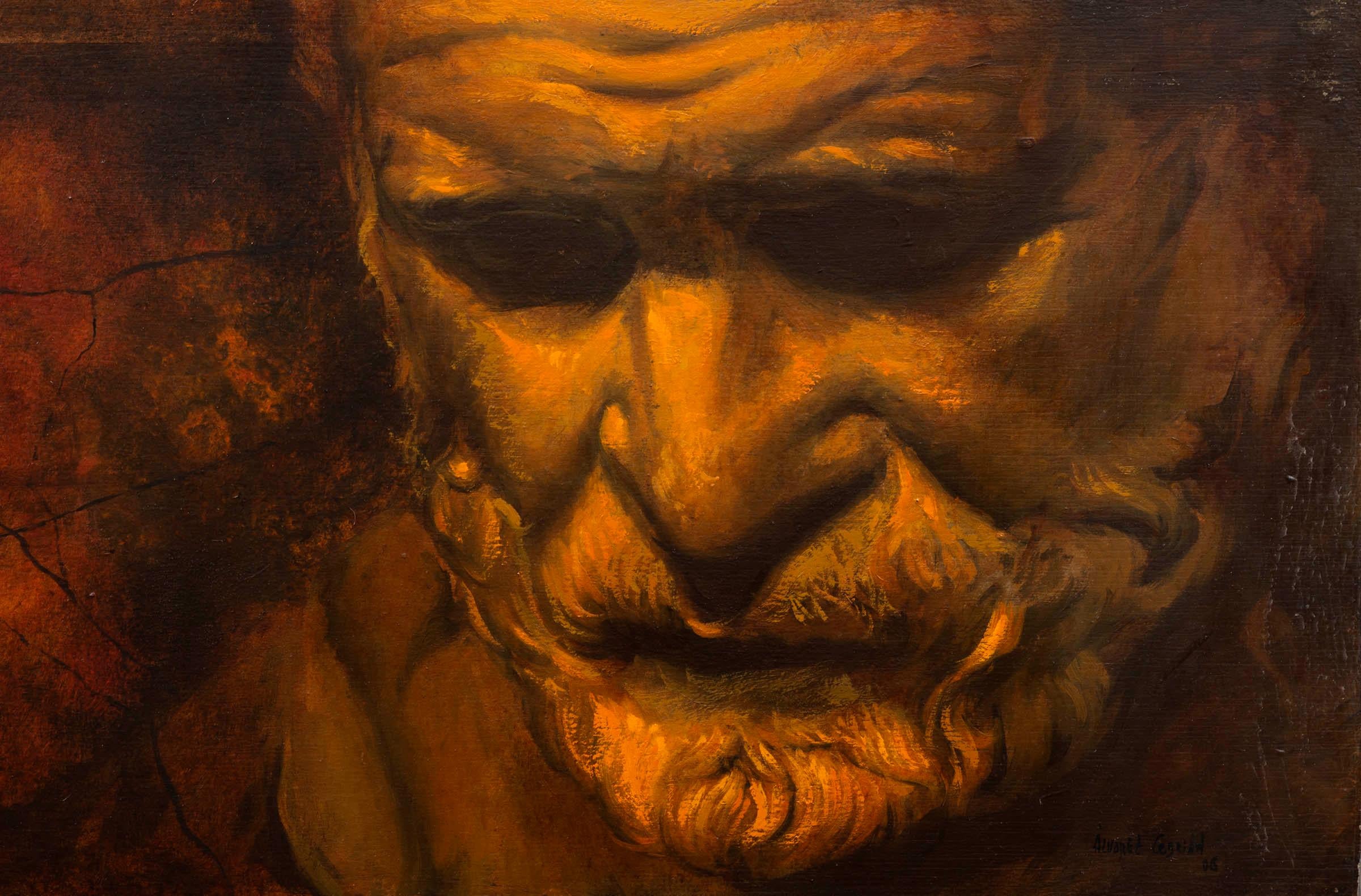 Neurale - Figurative Painting Nero di Juan Álvarez Cebrián