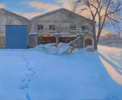 Old snowed factory