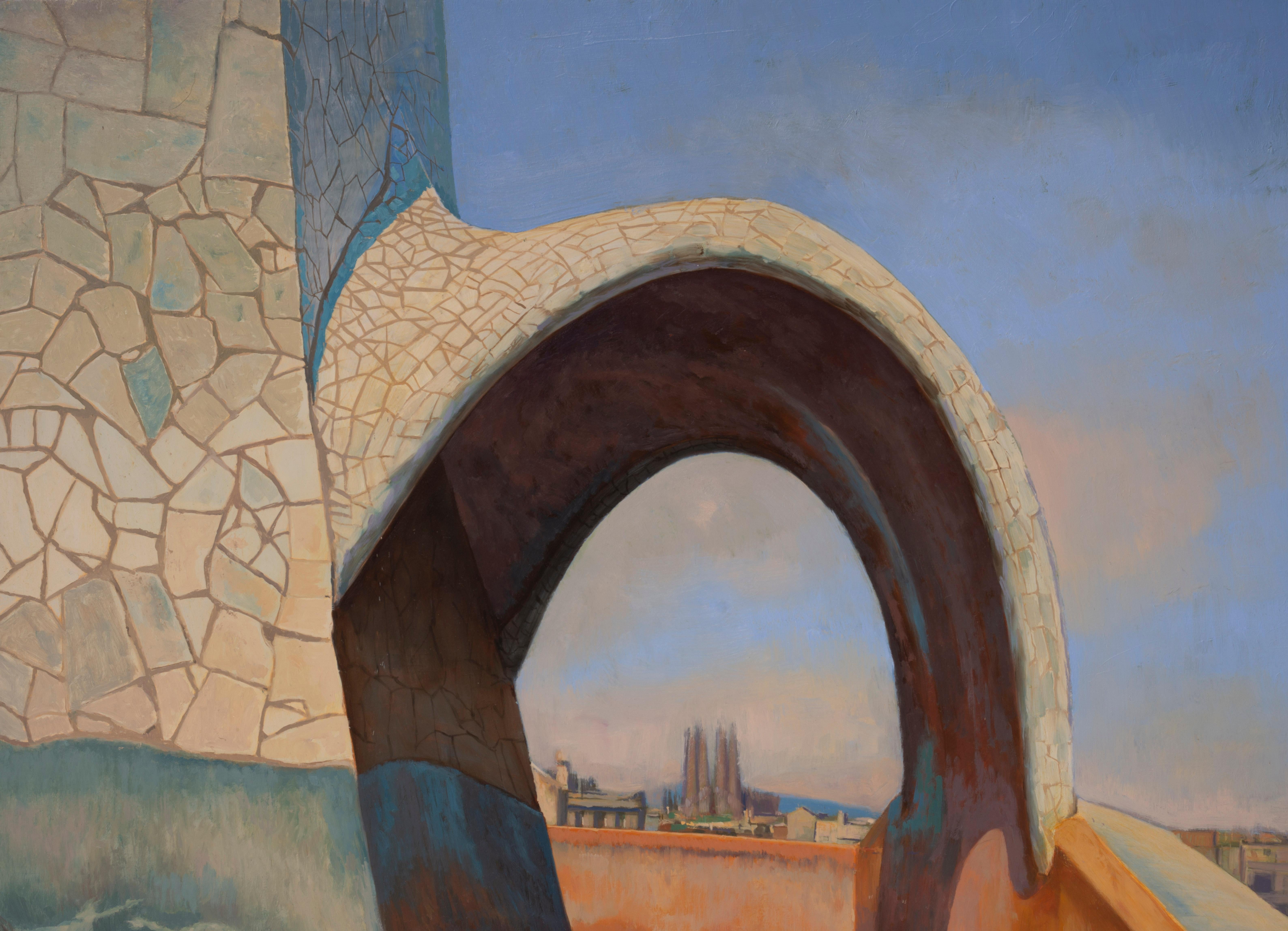 Pedrera II. (Arbotante) (Realismus), Painting, von Juan Álvarez Cebrián