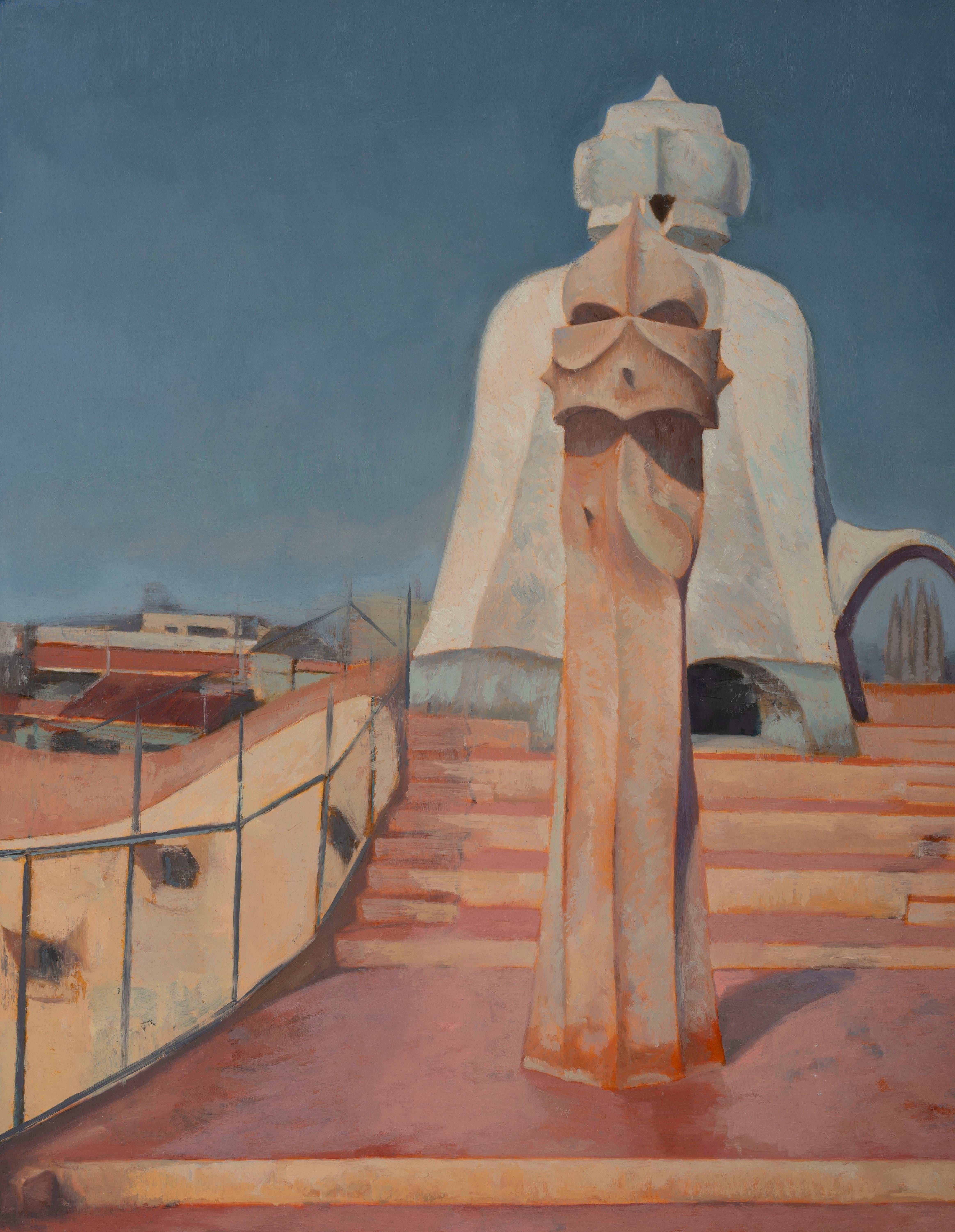Pedrera IV. (  Überdachung). – Painting von Juan Álvarez Cebrián