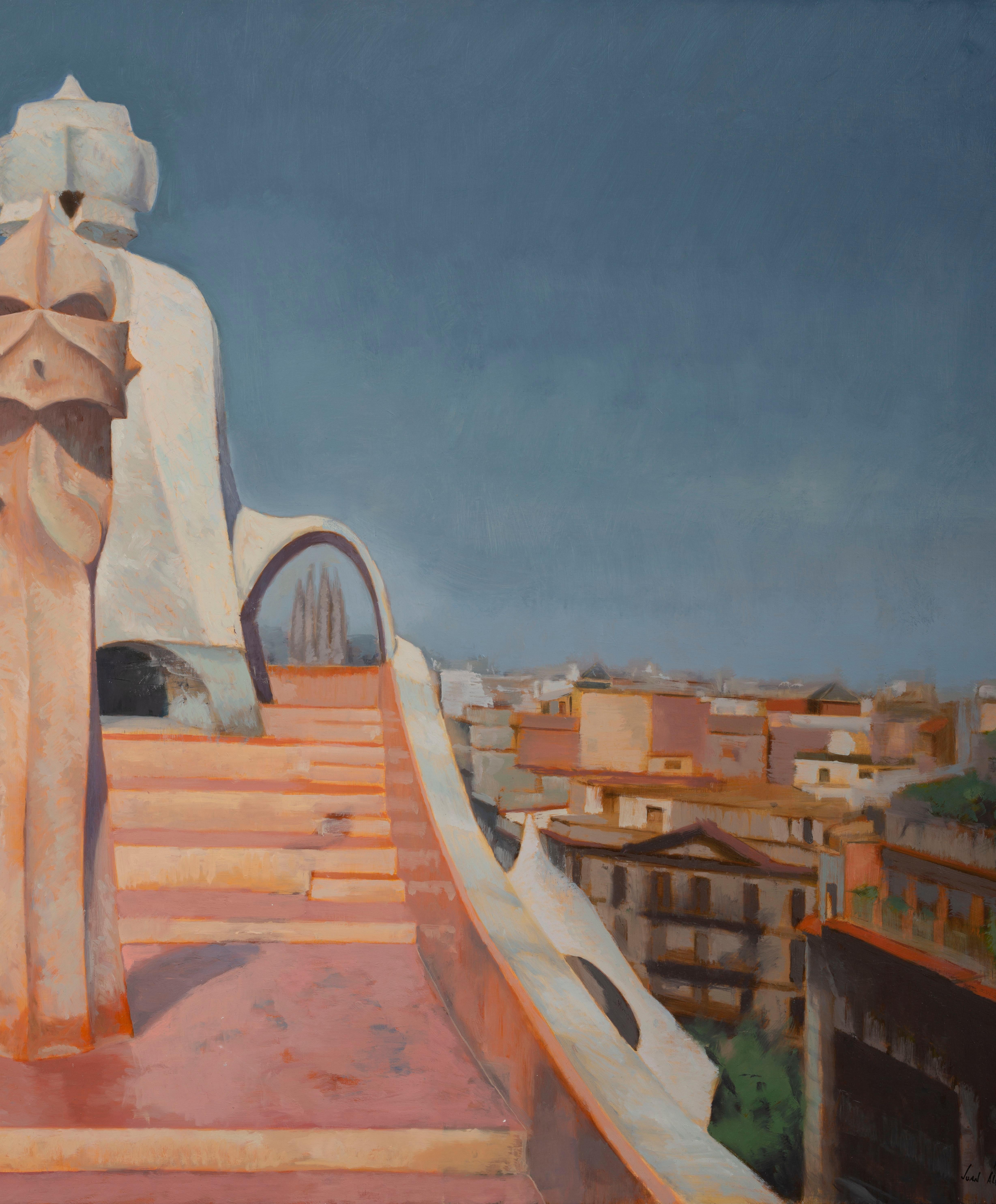 Pedrera IV. (  Überdachung). (Realismus), Painting, von Juan Álvarez Cebrián