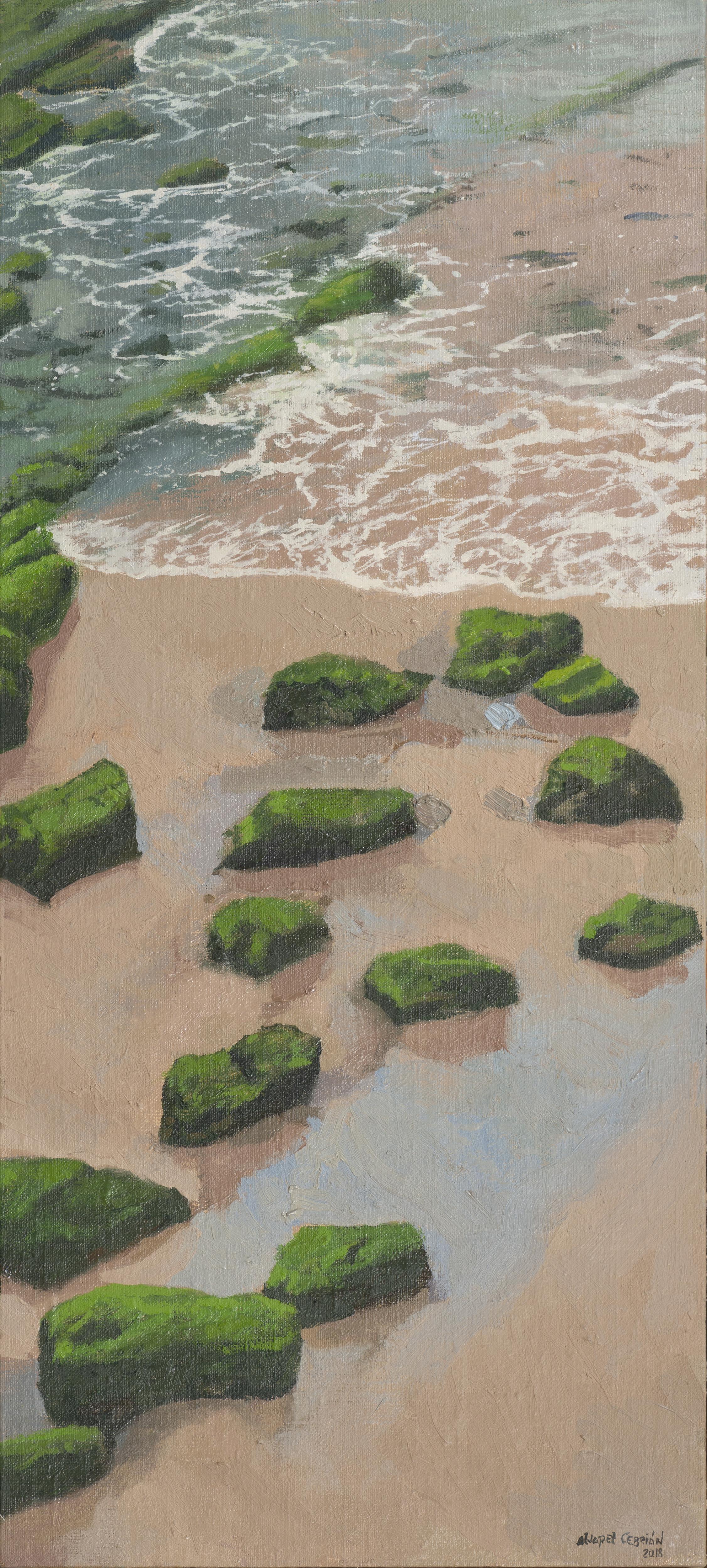 Piedras Verdes (diptychon) – Painting von Juan Álvarez Cebrián
