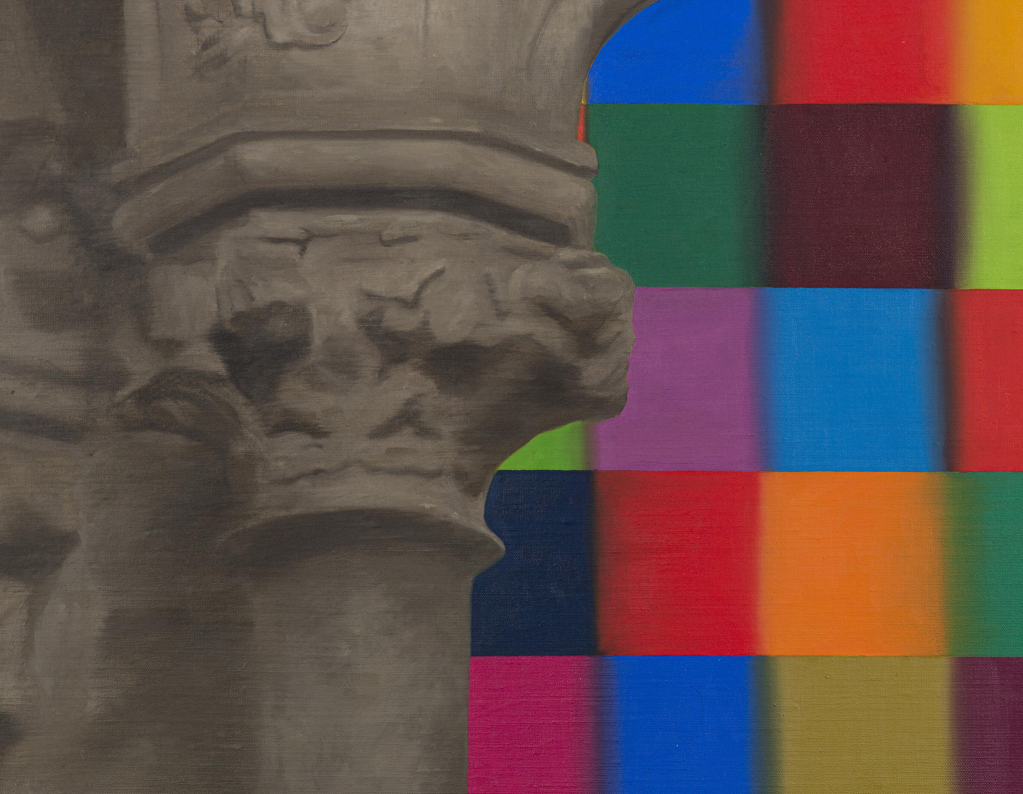 Pixel Interior - Surrealist Painting by Juan Álvarez Cebrián