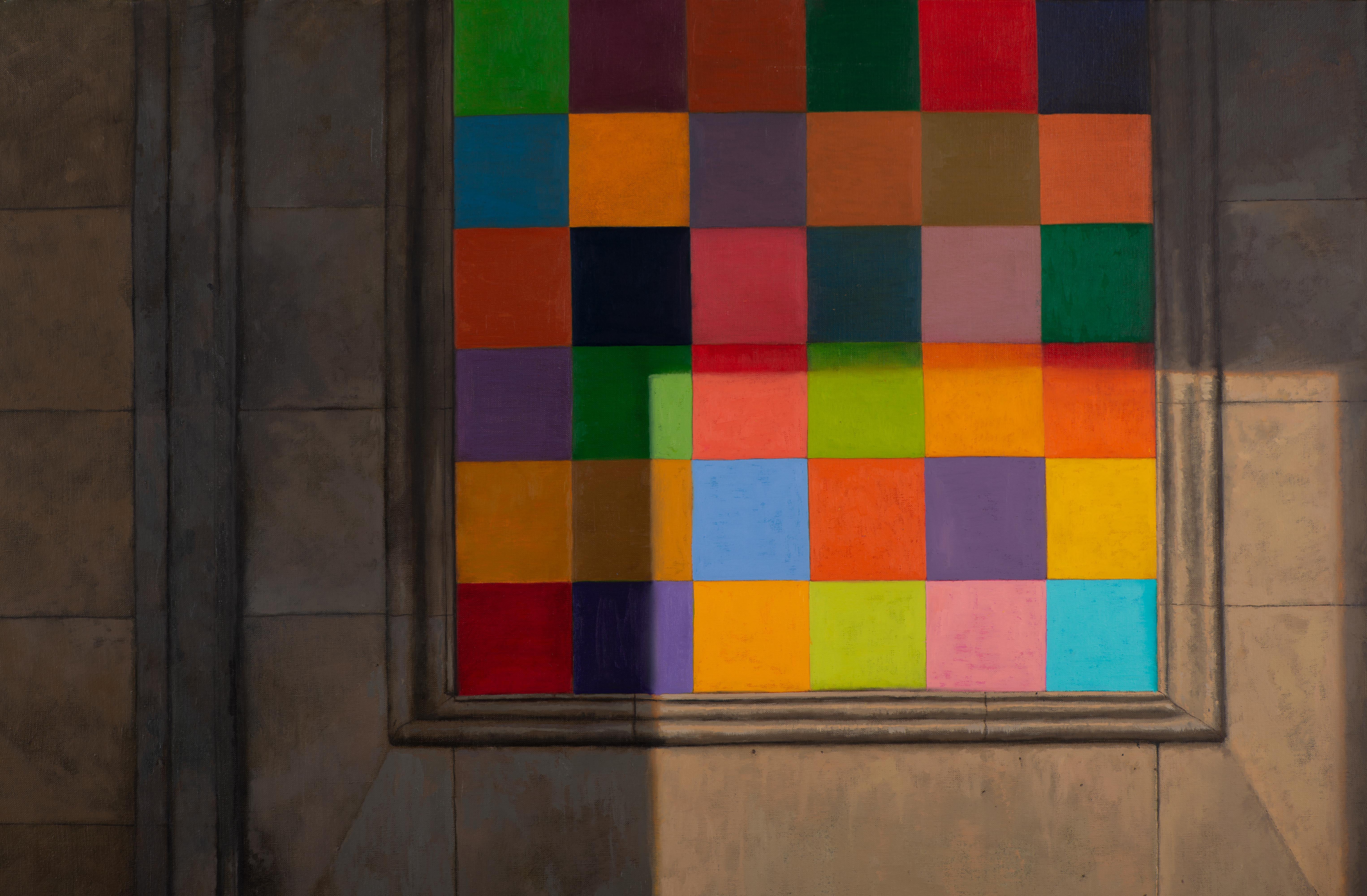 Verpixelte Spanne (Schwarz), Interior Painting, von Juan Álvarez Cebrián