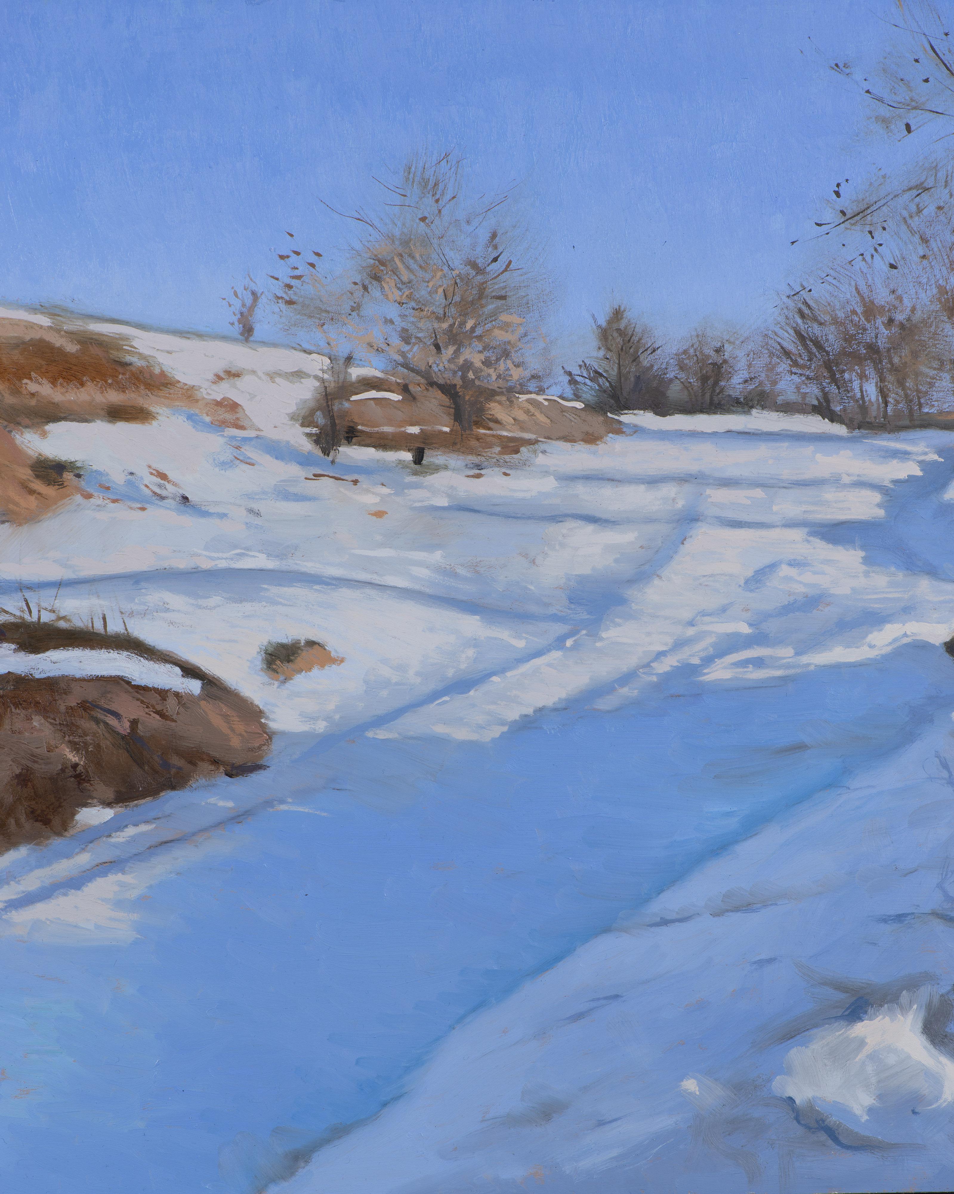 Schneefeld (Realismus), Painting, von Juan Álvarez Cebrián